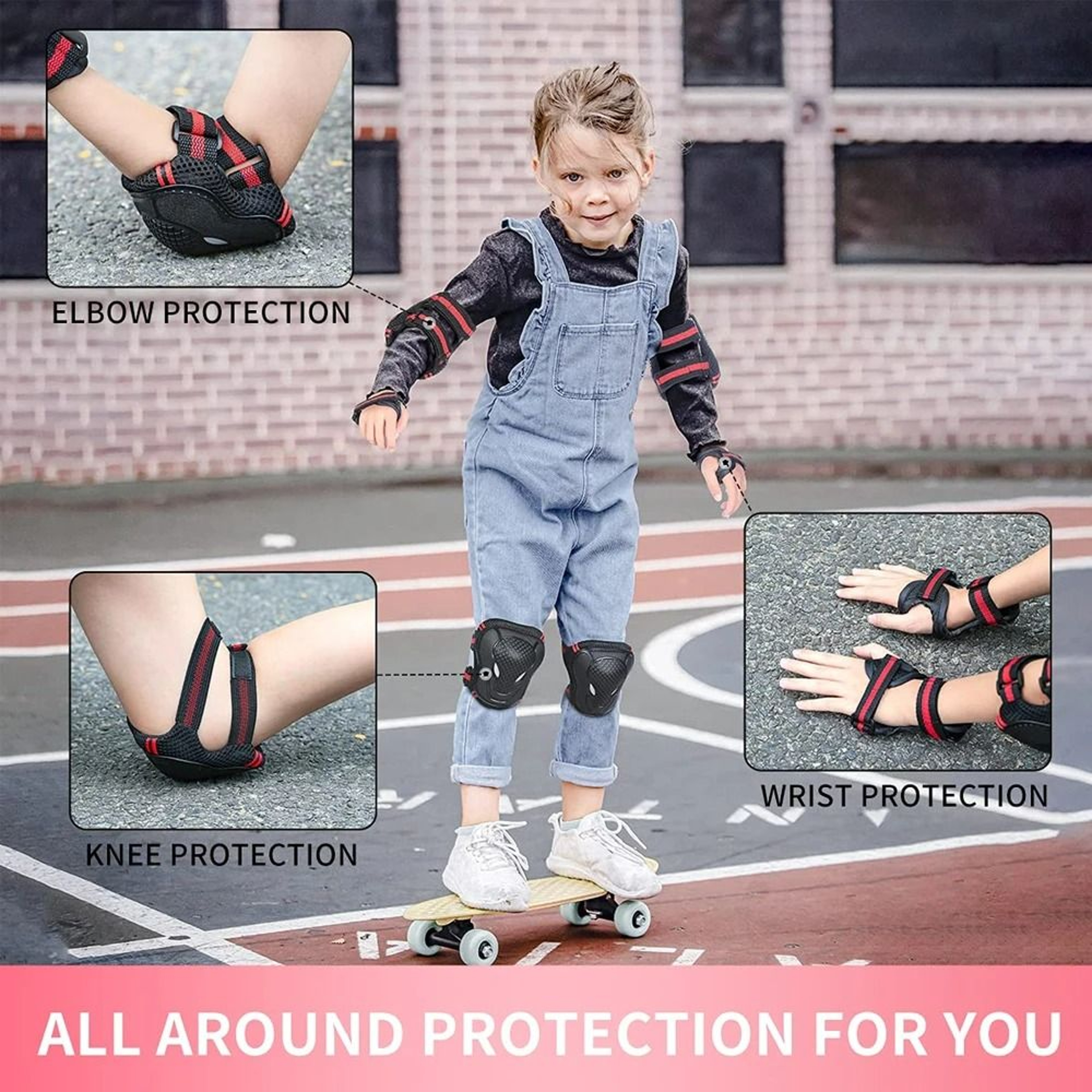 MultiSport 6in1 Protective Gear Set For Kids Youth  Adults 5