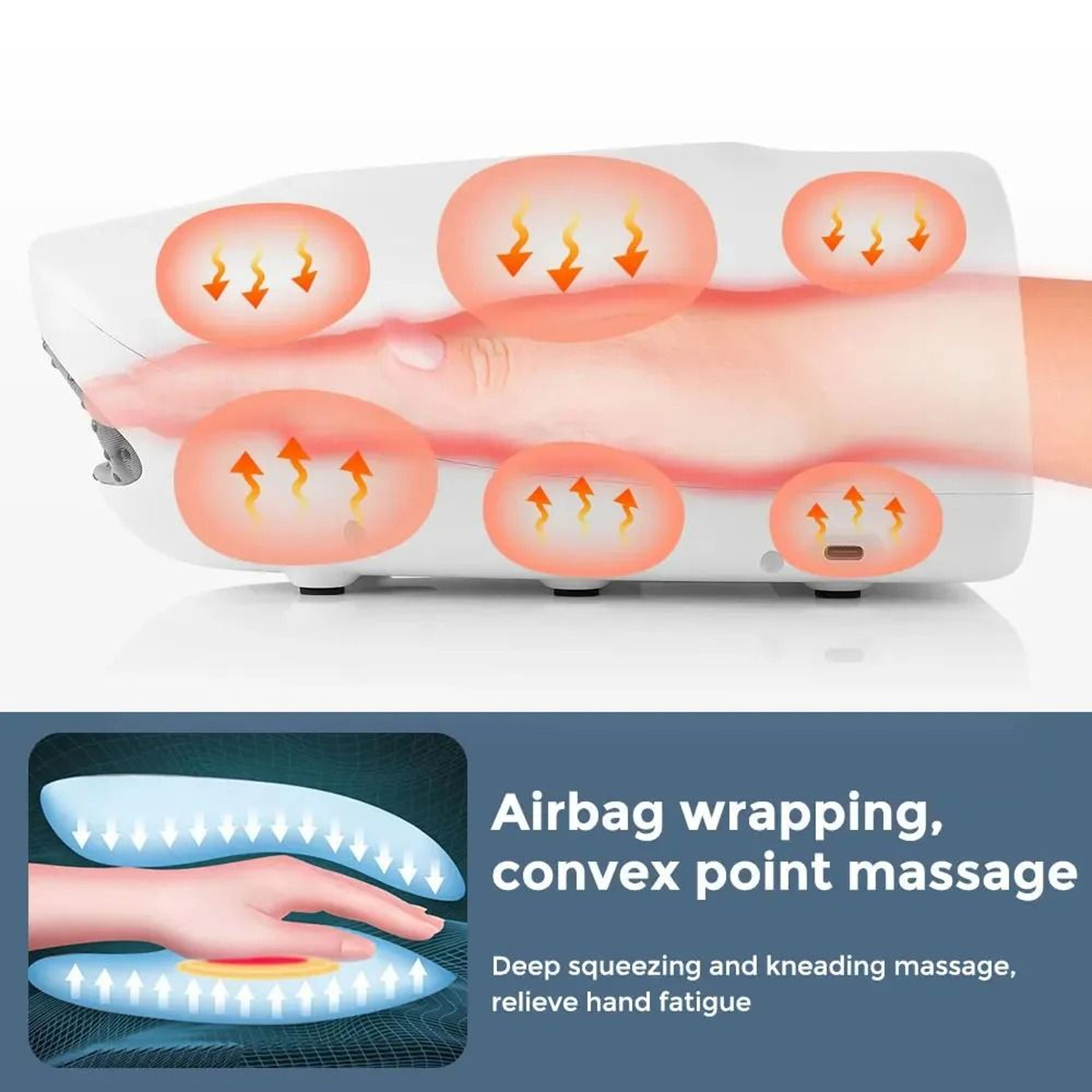 Electric Airbag Hand Massager With Heat  Finger Relaxation 1