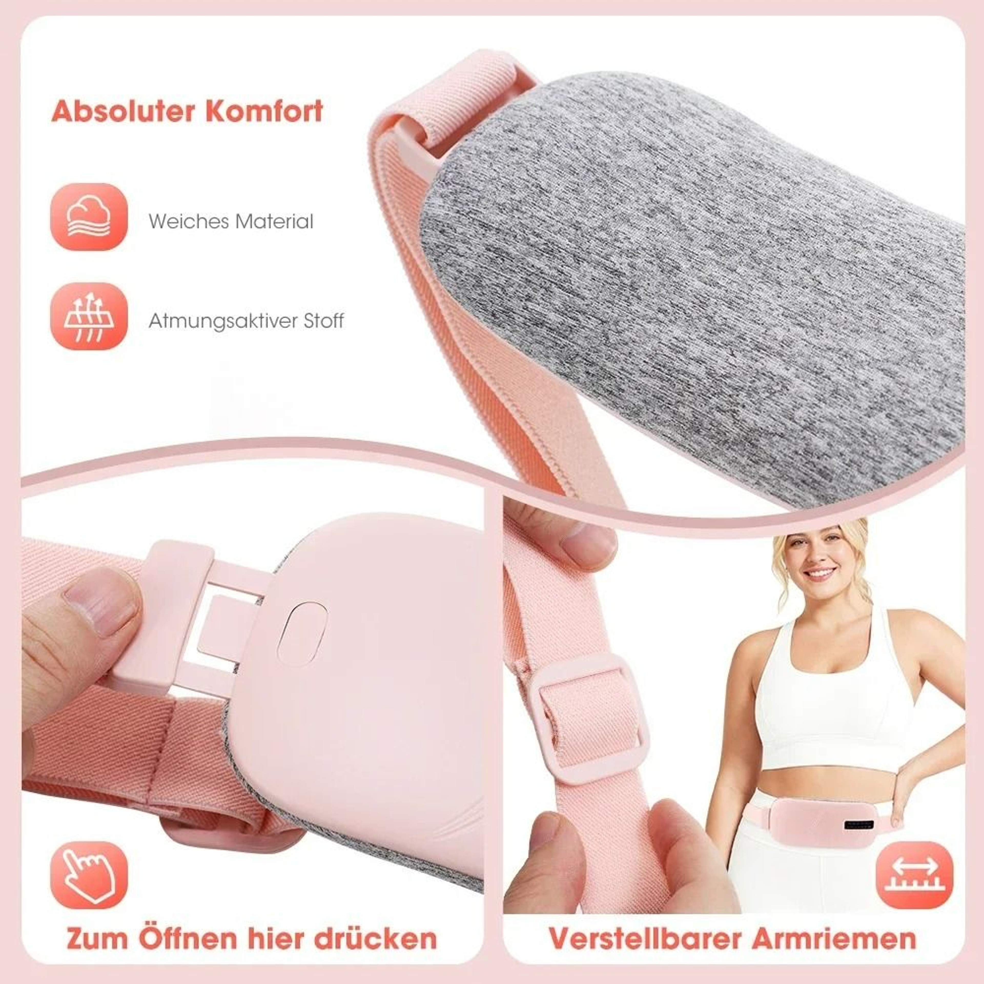Electric Heating Pad Abdominal Massager Belt For Menstrual Relief 5