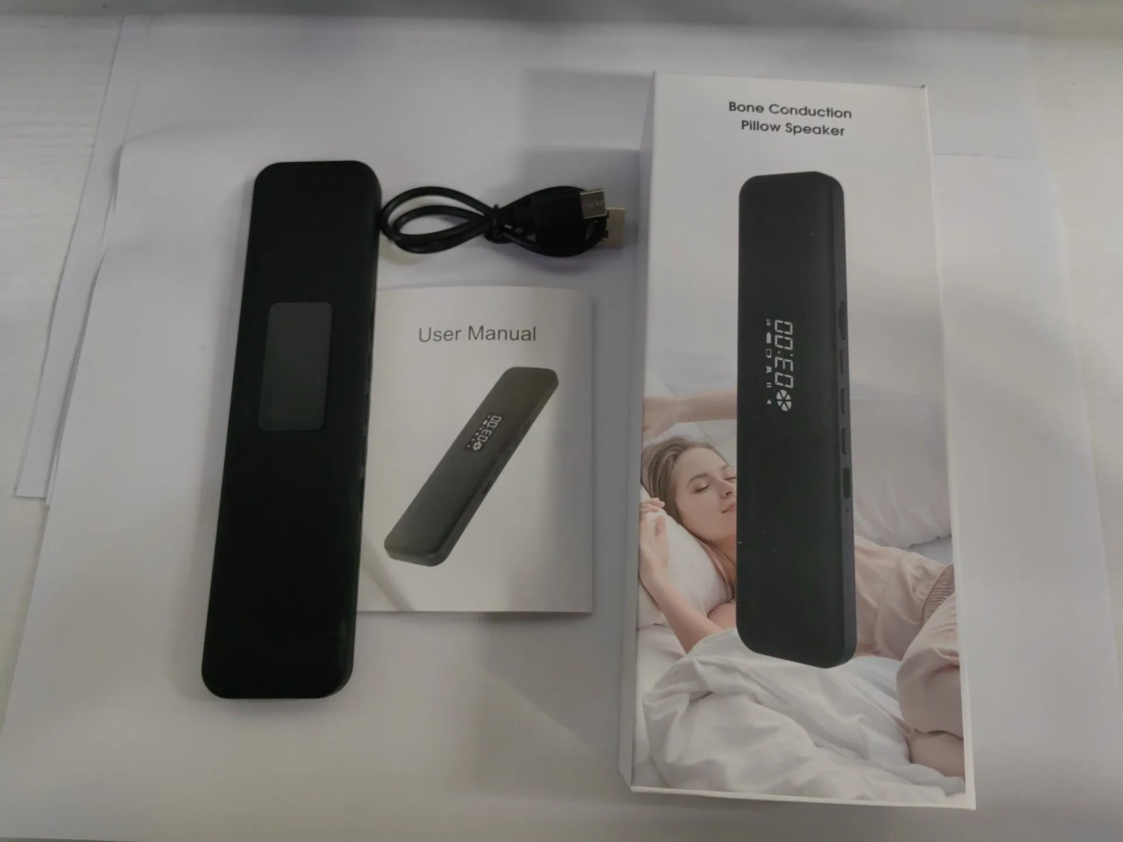 UnderPillow Bone Conduction Sleep Aid Speaker With White Noise  LED Display 6