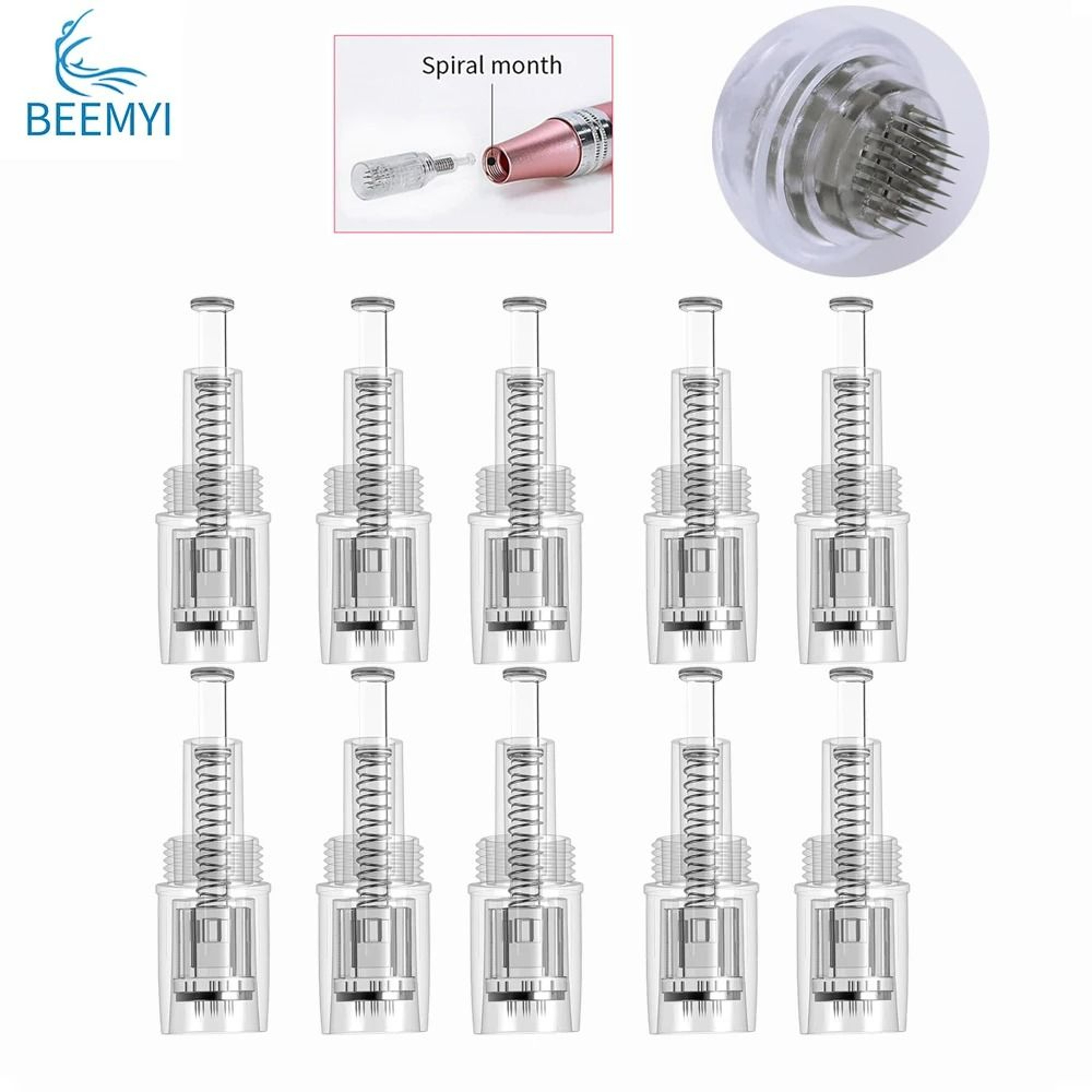 Rechargeable Portable Electric Facial Massager With 4 Replacement Heads 9