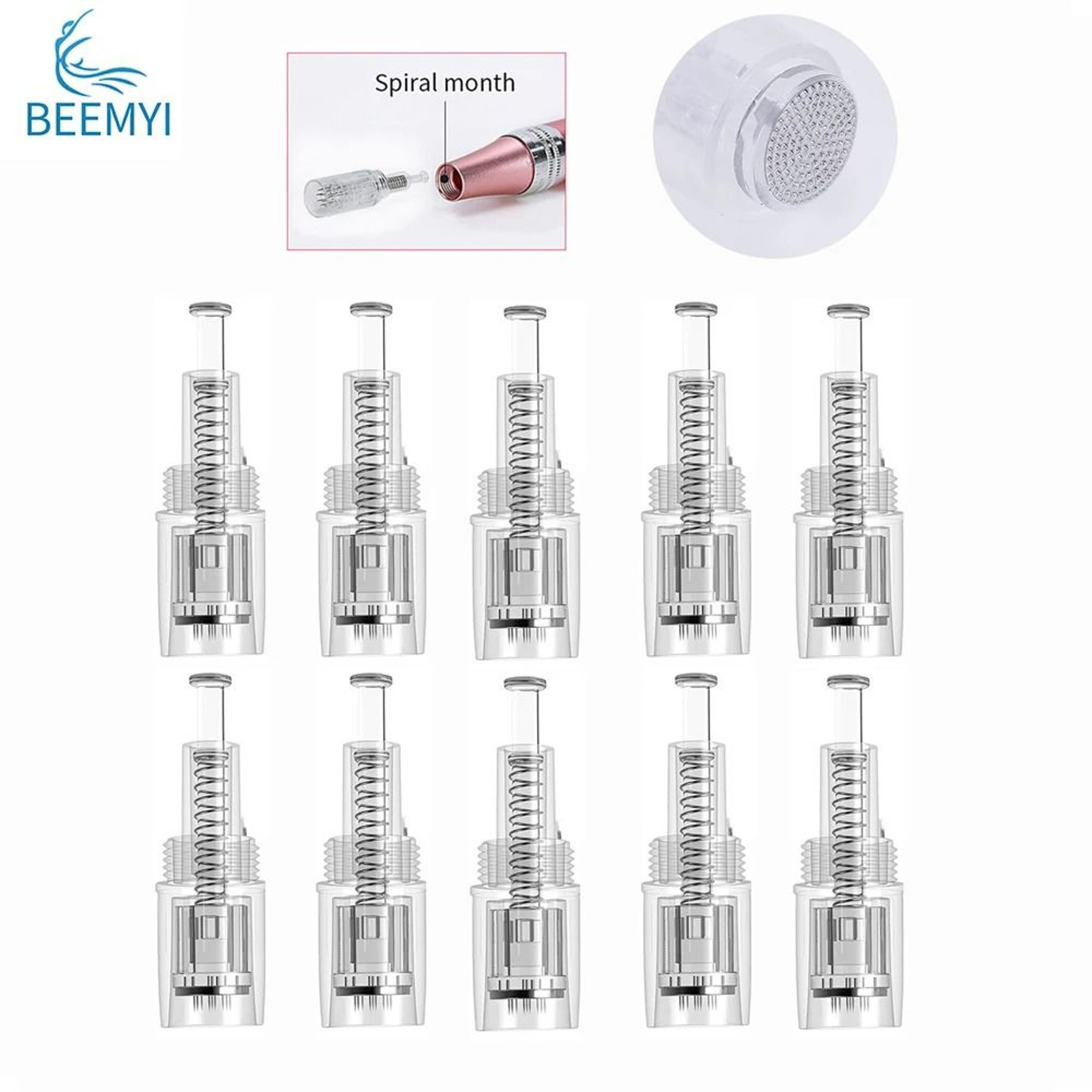 Rechargeable Portable Electric Facial Massager With 4 Replacement Heads 10