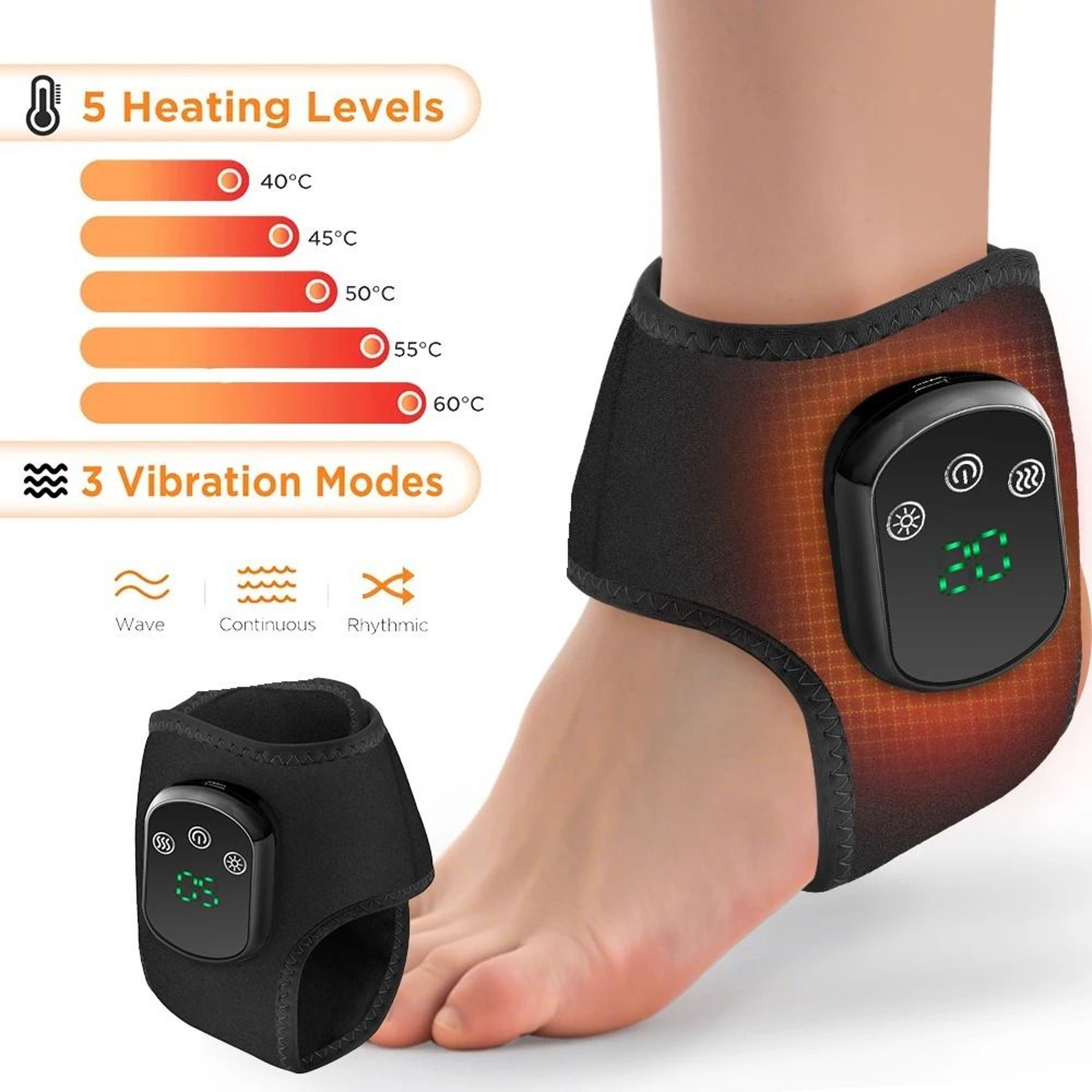 Cordless Heated Wrist  Foot Massager Wrap 10