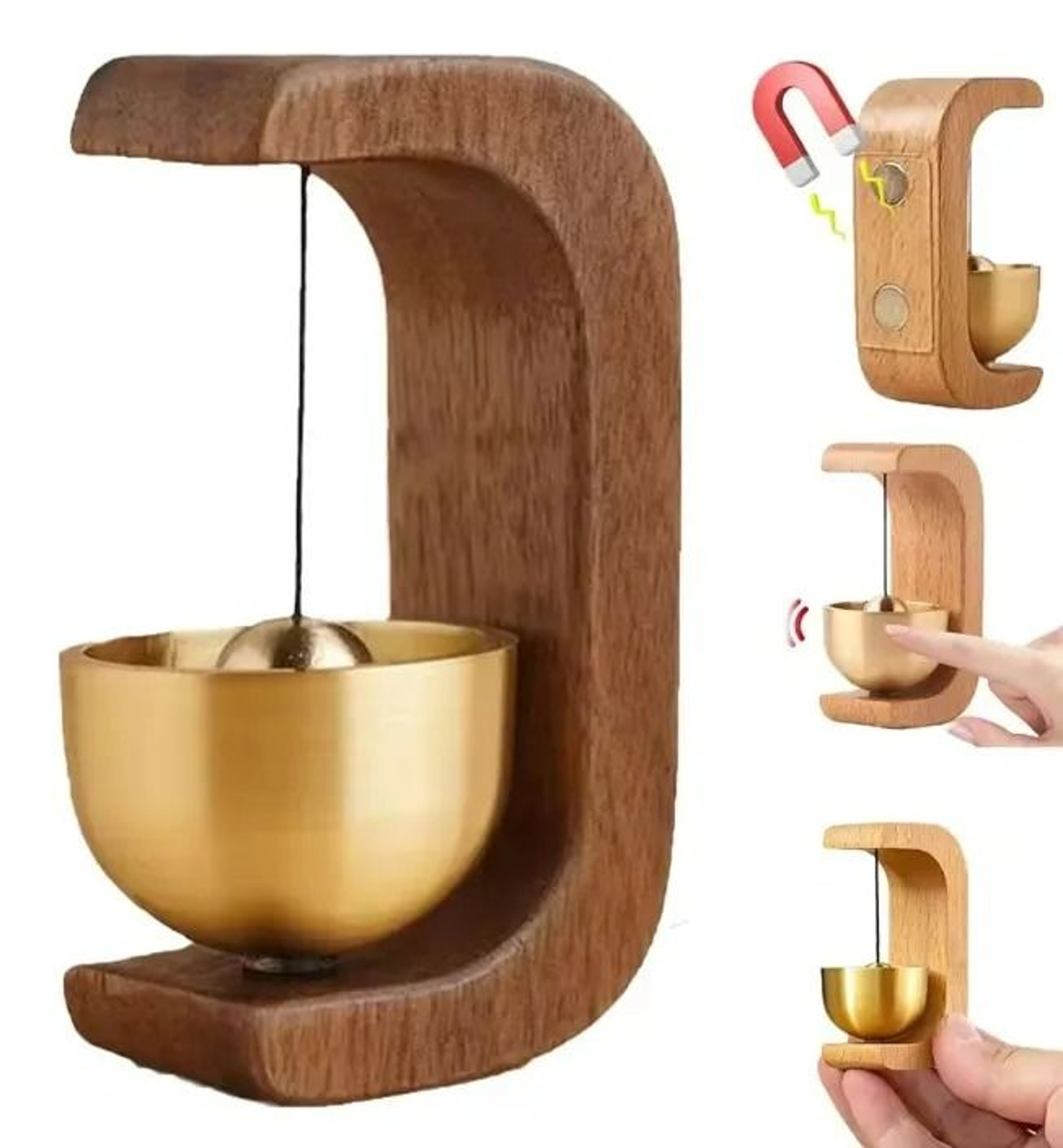 Simple Wooden Doorbell Wind Chime  Decorative Hanging Ornament 9