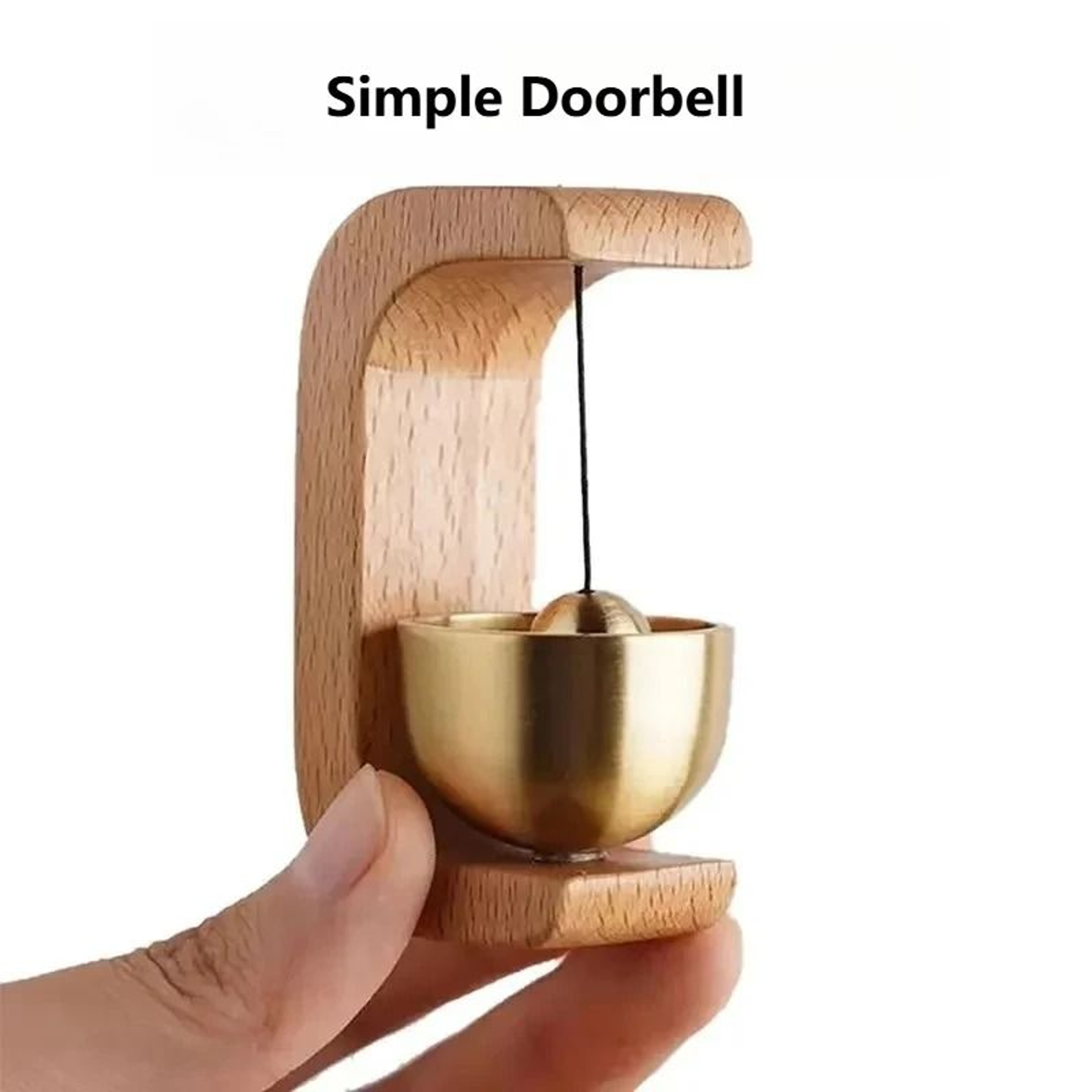 Simple Wooden Doorbell Wind Chime  Decorative Hanging Ornament 2