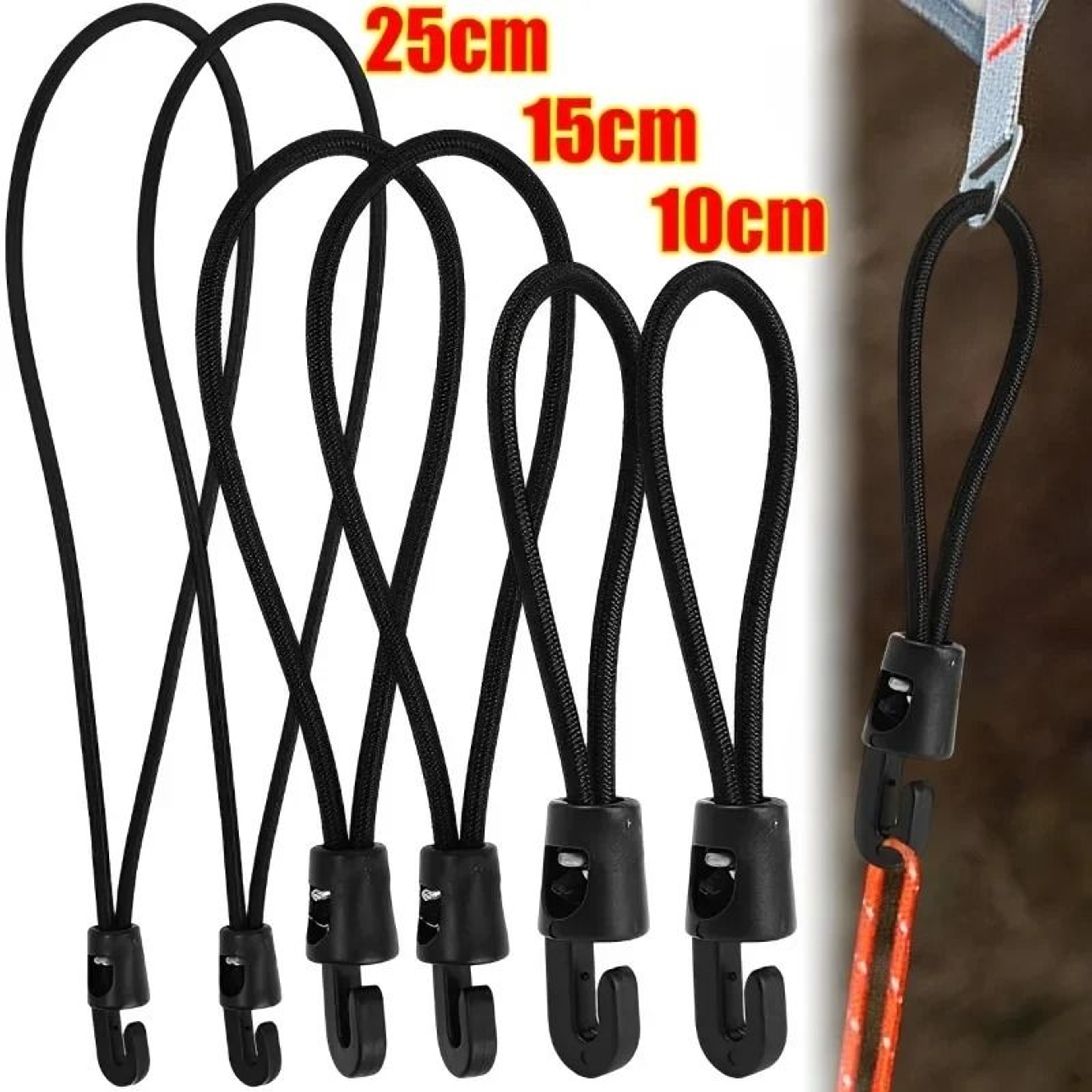 10Piece HeavyDuty Bungee Cords With Hooks Set 2