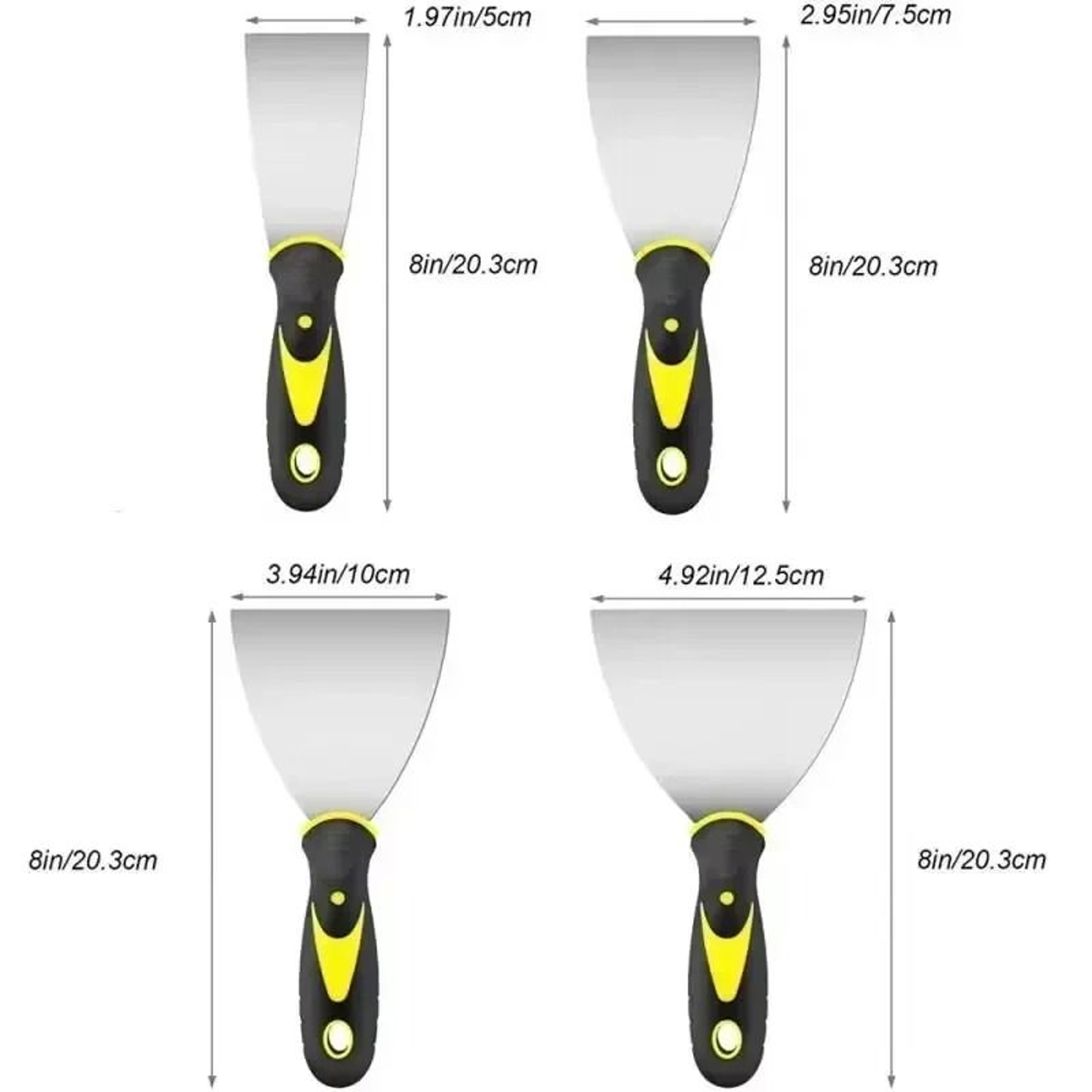 Stainless Steel Putty Knife  Scraper Set 1