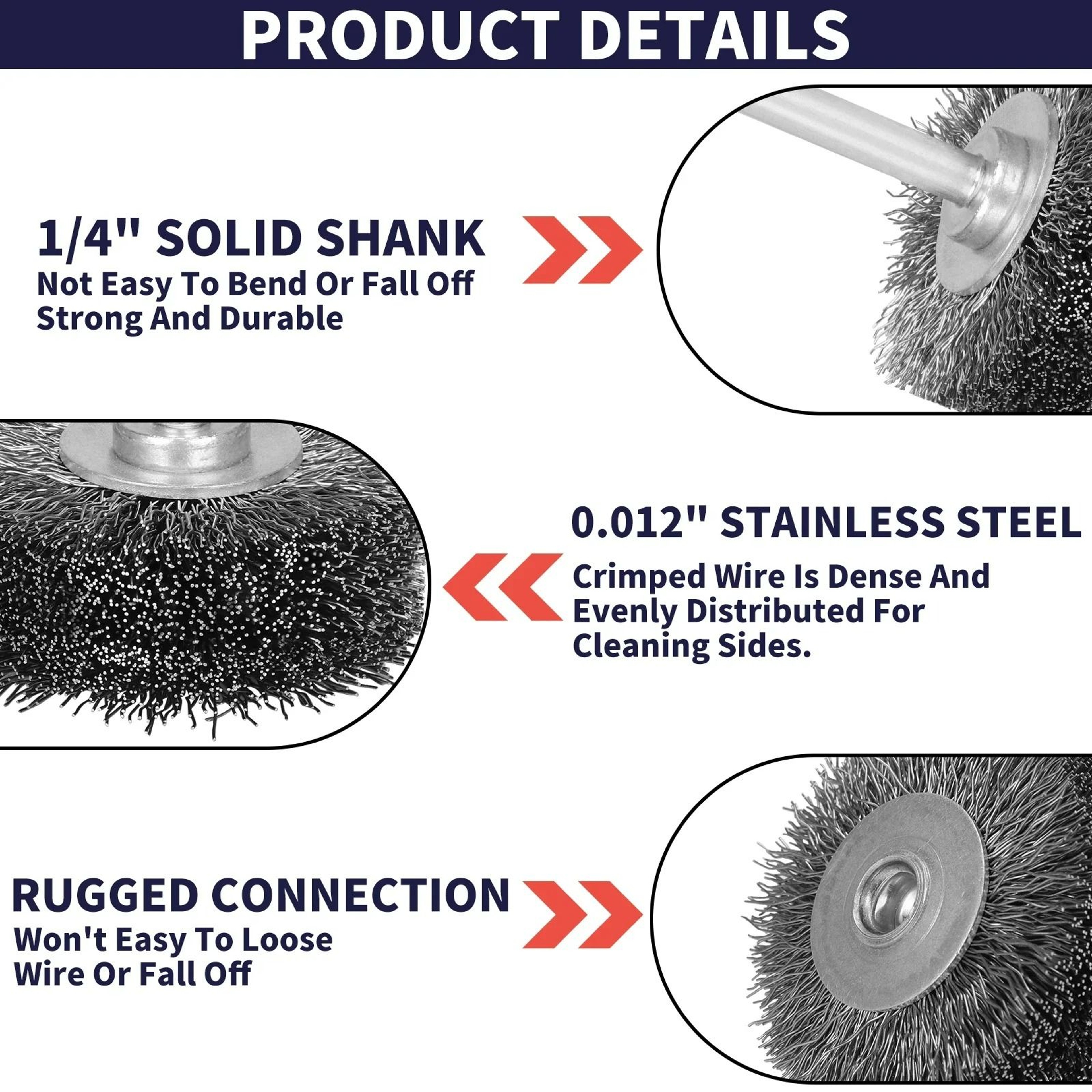 HighHardness Stainless Steel Wire Brush Wheel 4