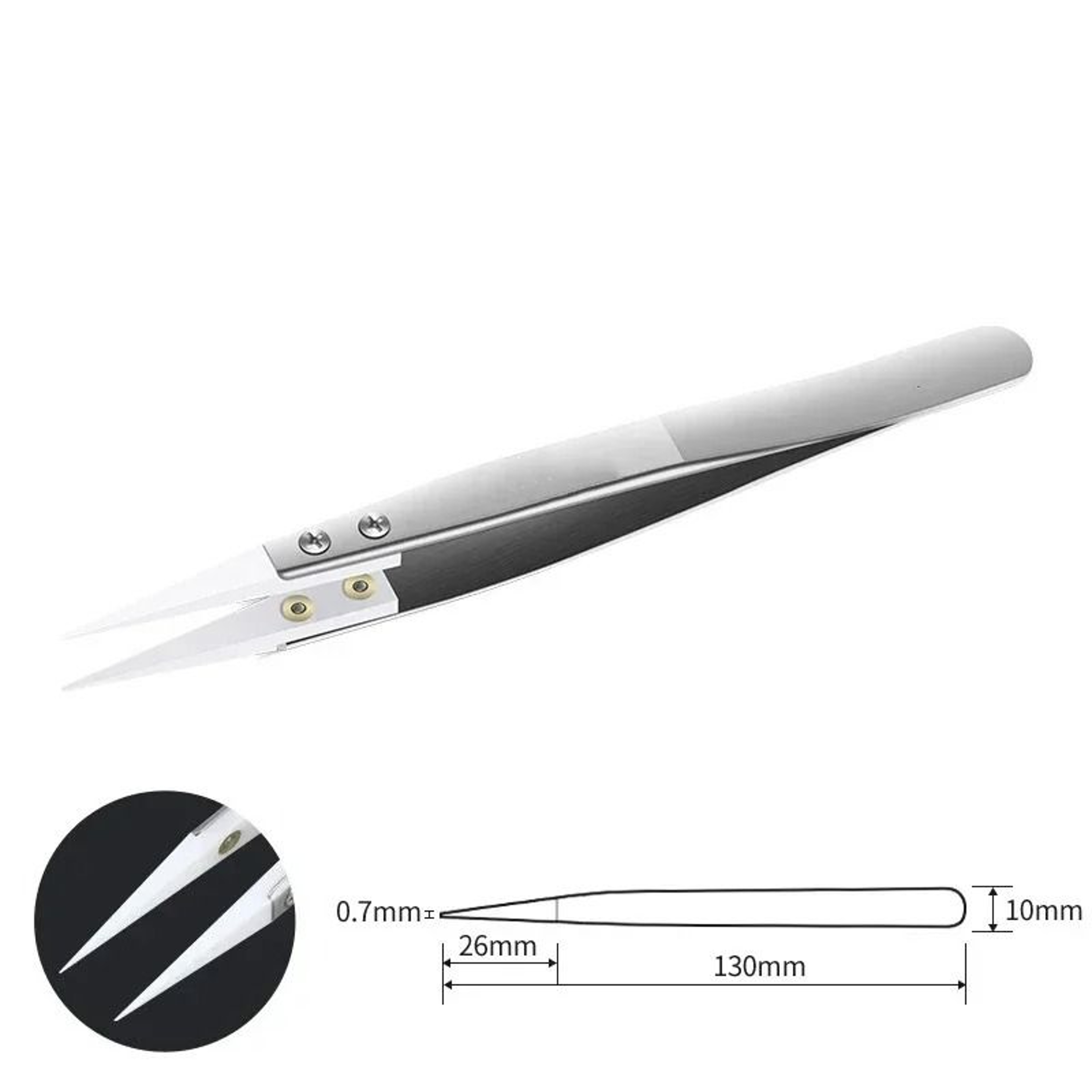 CeramicTipped Stainless Steel HeatResistant Tweezers 4