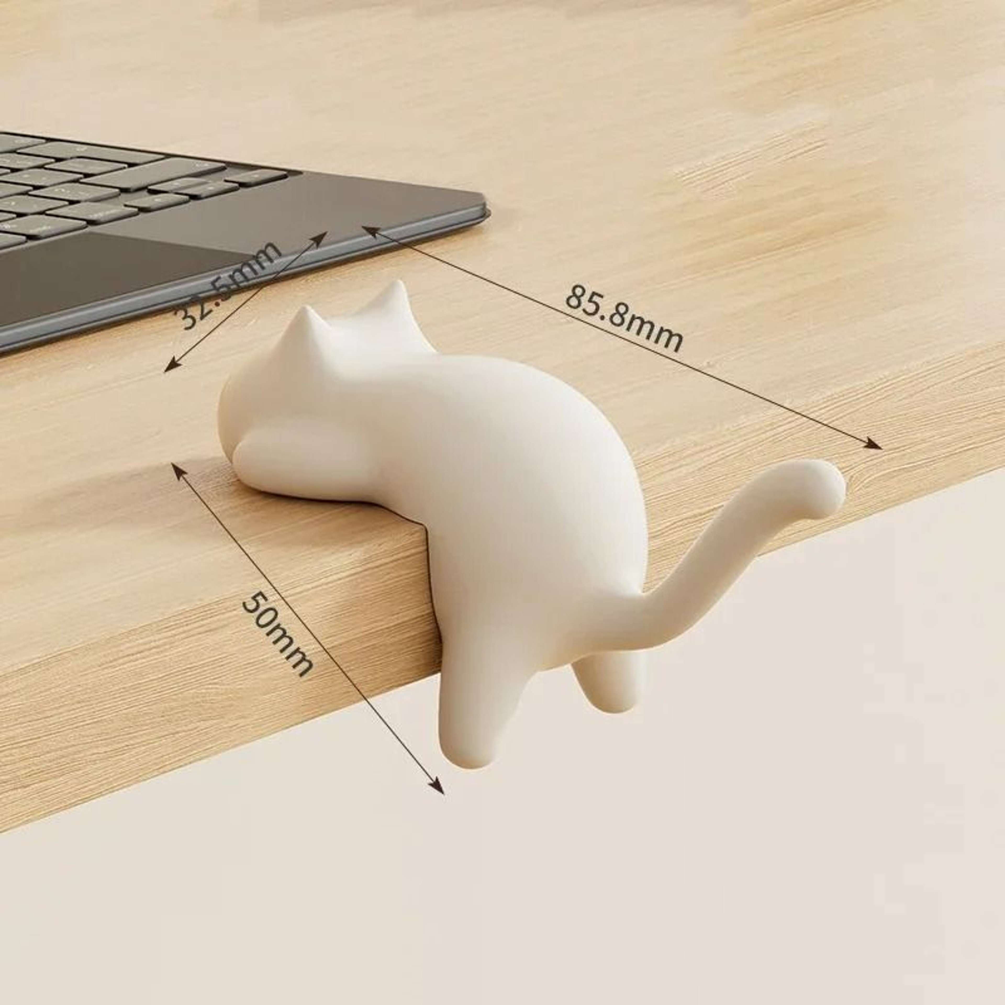 Cute CatShaped Desktop Bag Hook  Desk Keychain Holder 7