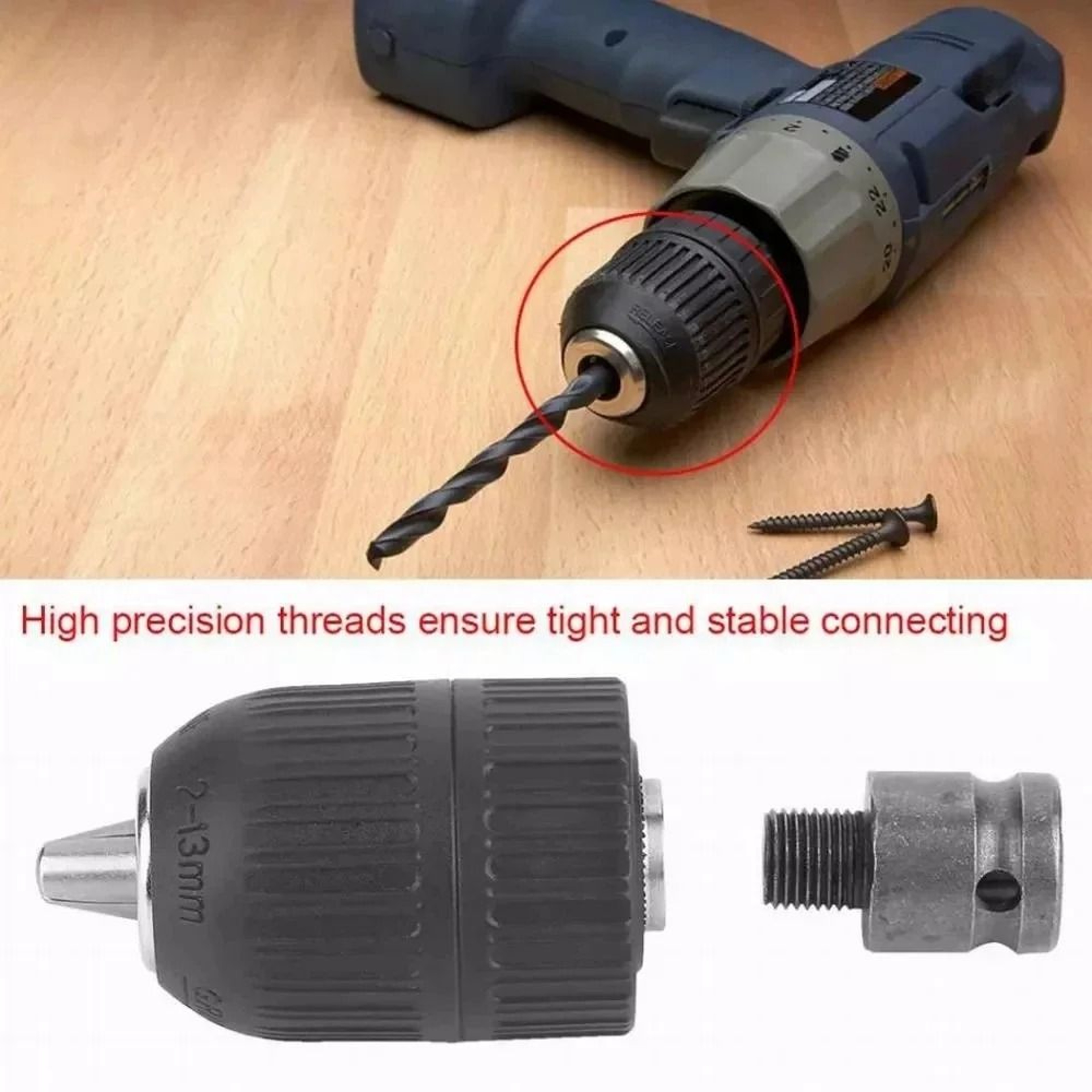 1220UNF Keyless Drill Chuck  12Inch Adapter Set 5