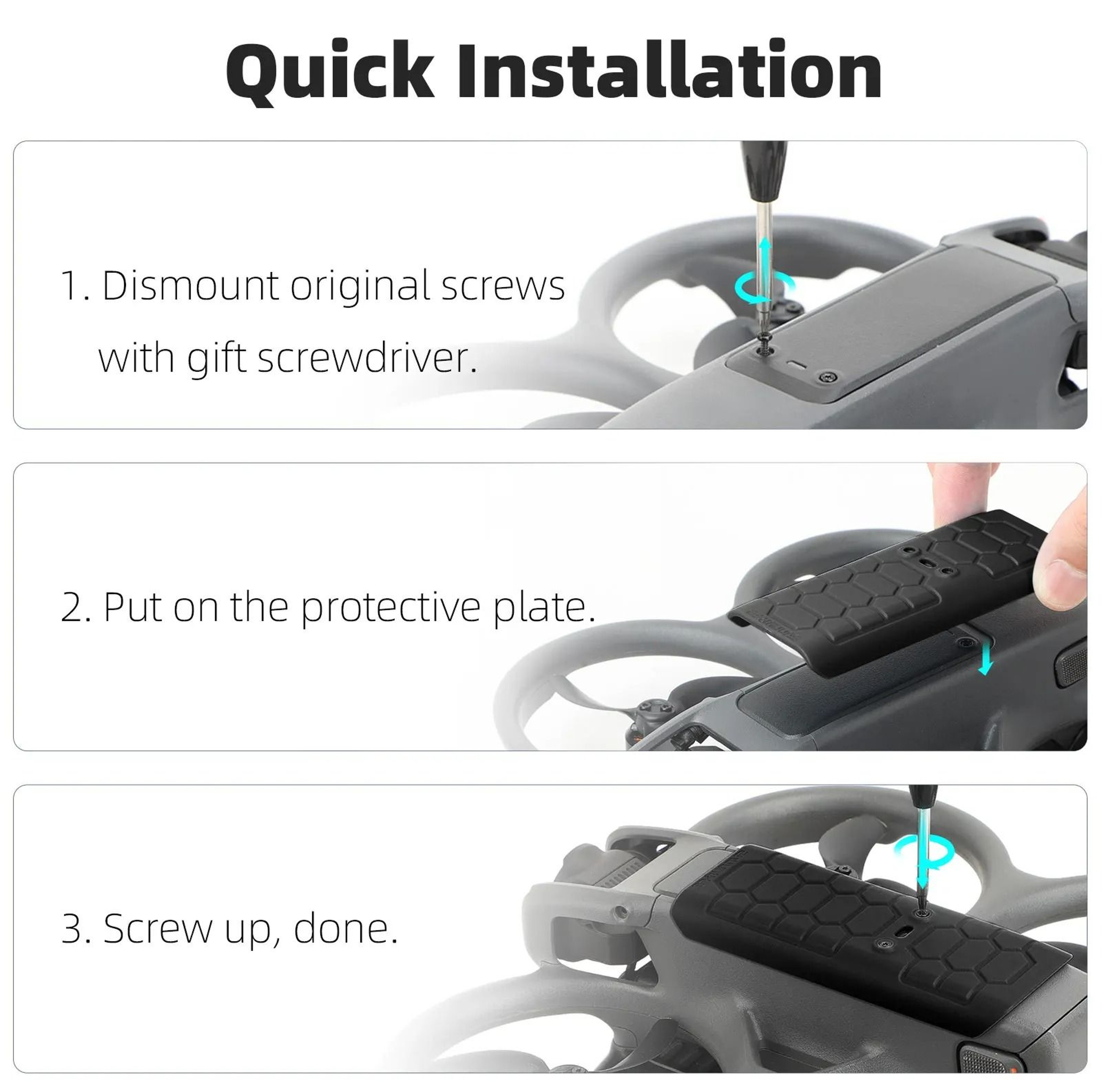 Lightweight AntiScratch Undercarriage Protective Guard Board For DJI Avata 2 4