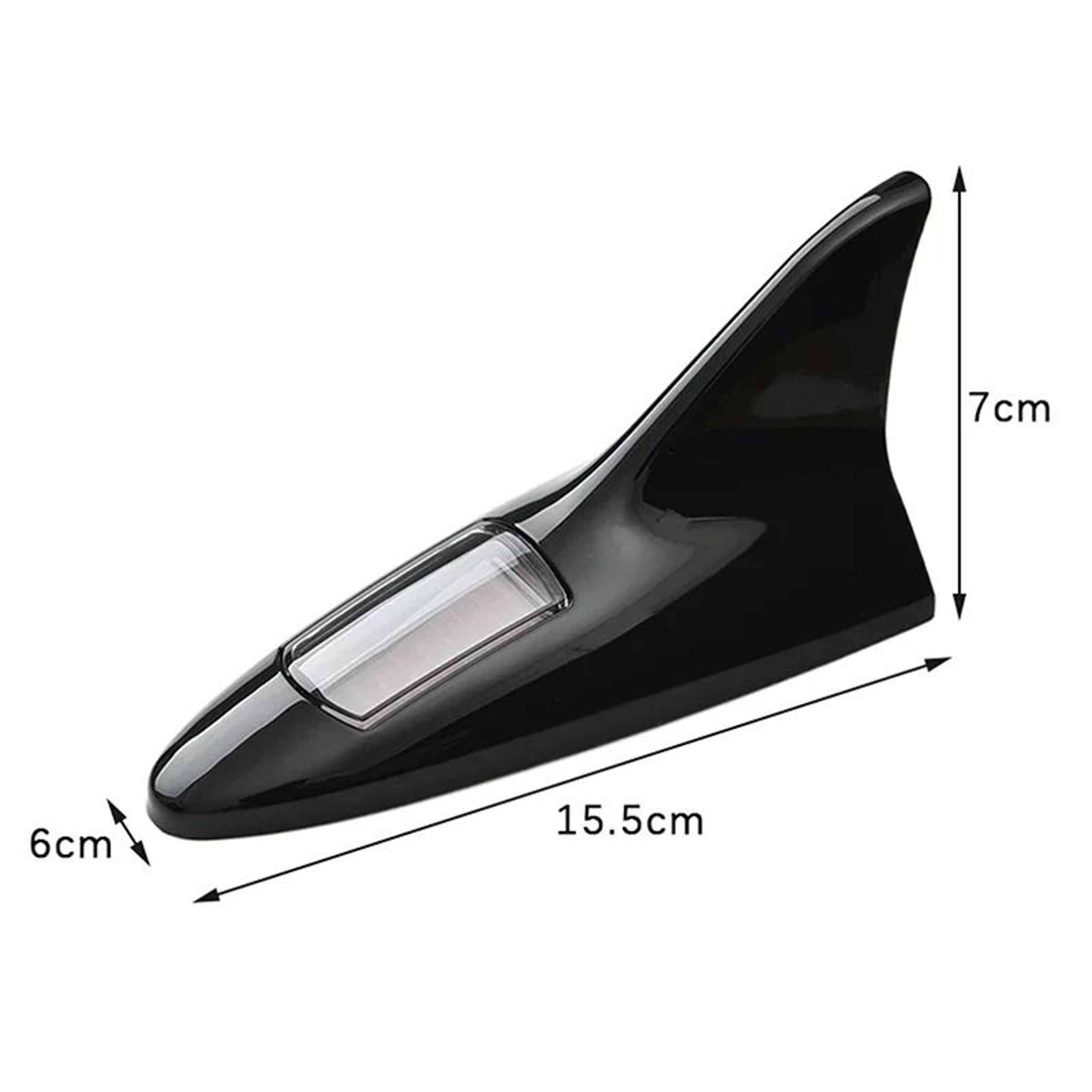 Universal Solar LED Lighted Car Shark Fin Antenna  Roof Tail Warning Light 5