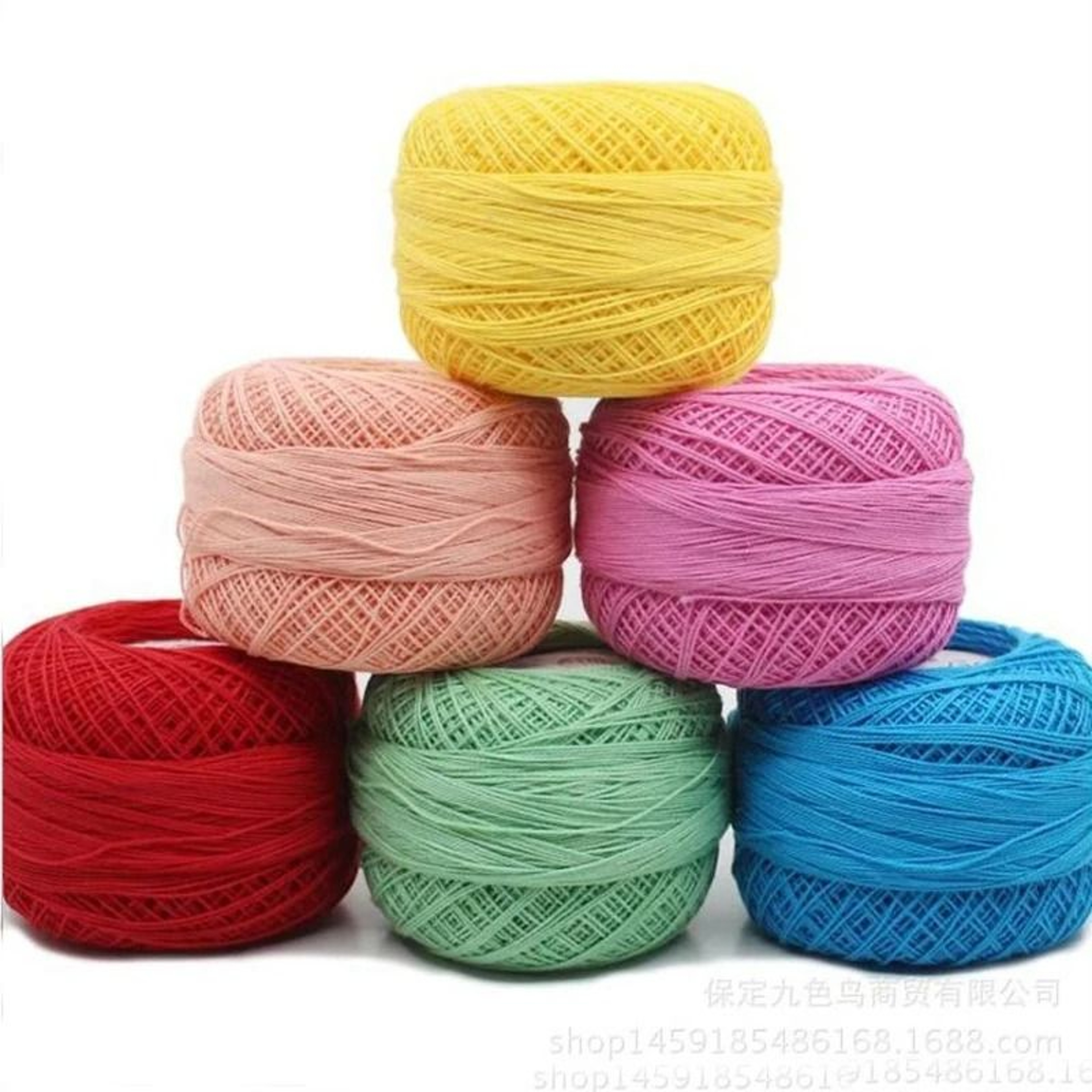 011 Lb Colorful 2Ply Cotton Thin Lace Crochet Yarn 5
