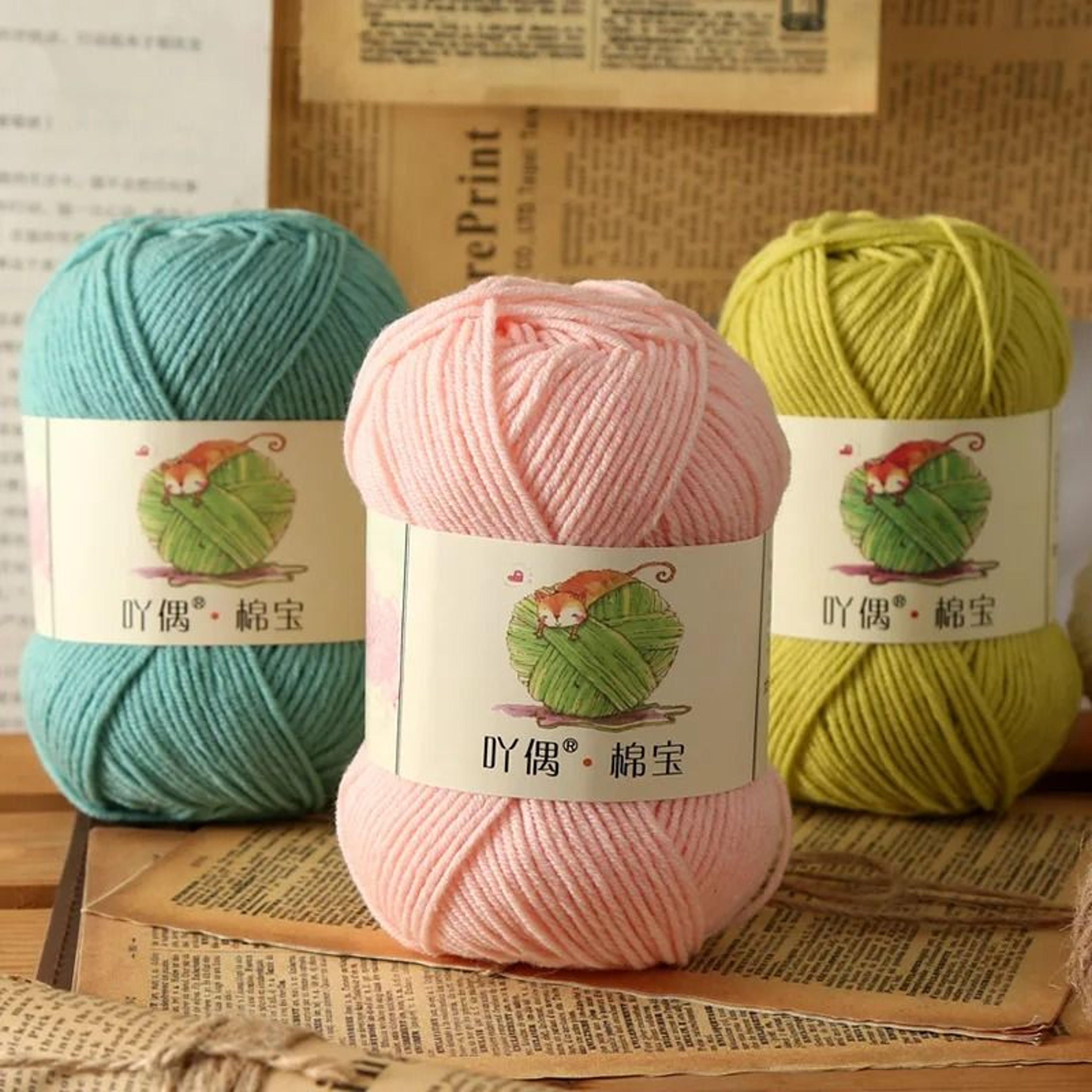 009 Lb CottonAcrylic Blend HandKnitting Yarn 0