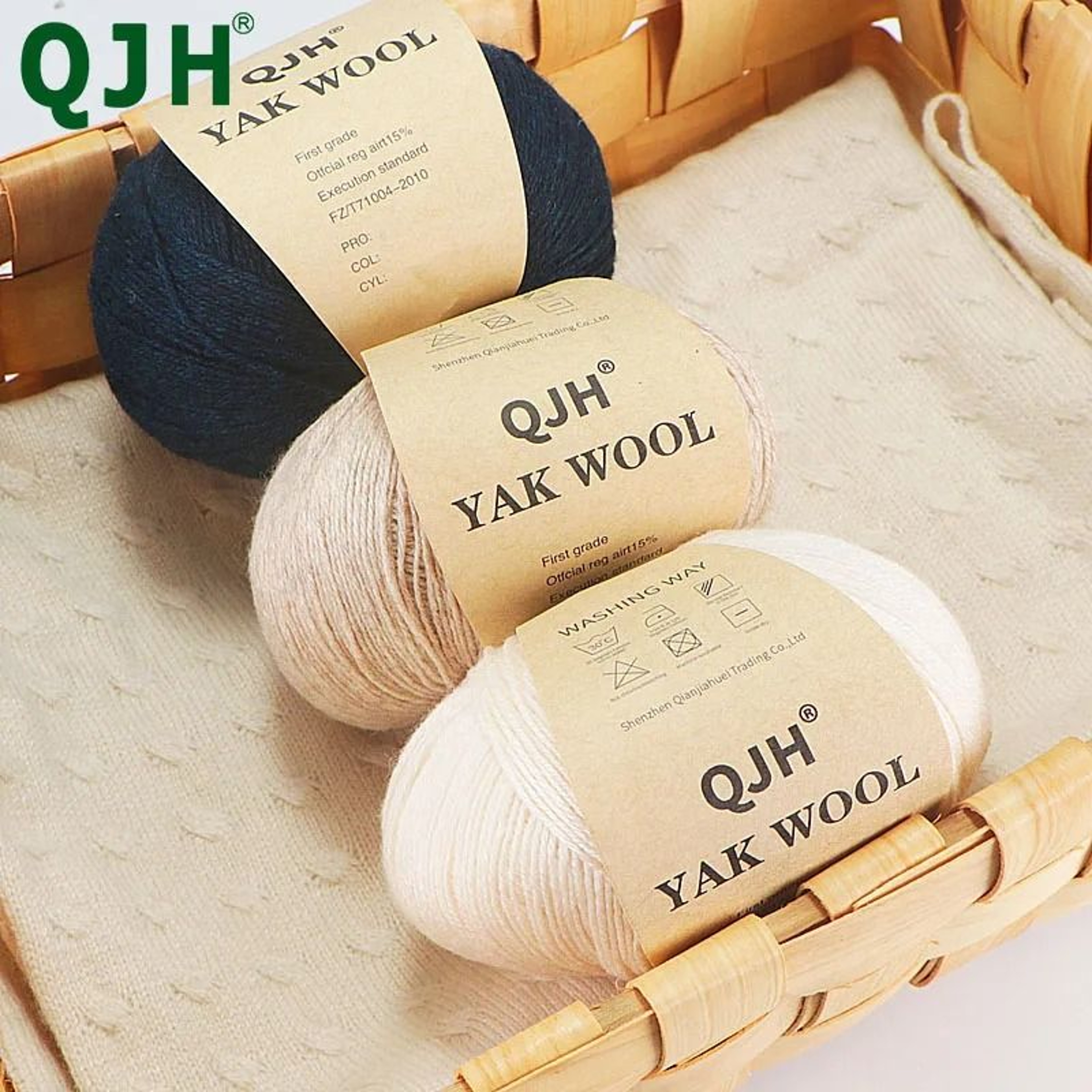 3Piece Yak Wool HandKnitting  Crochet Yarn Set 1