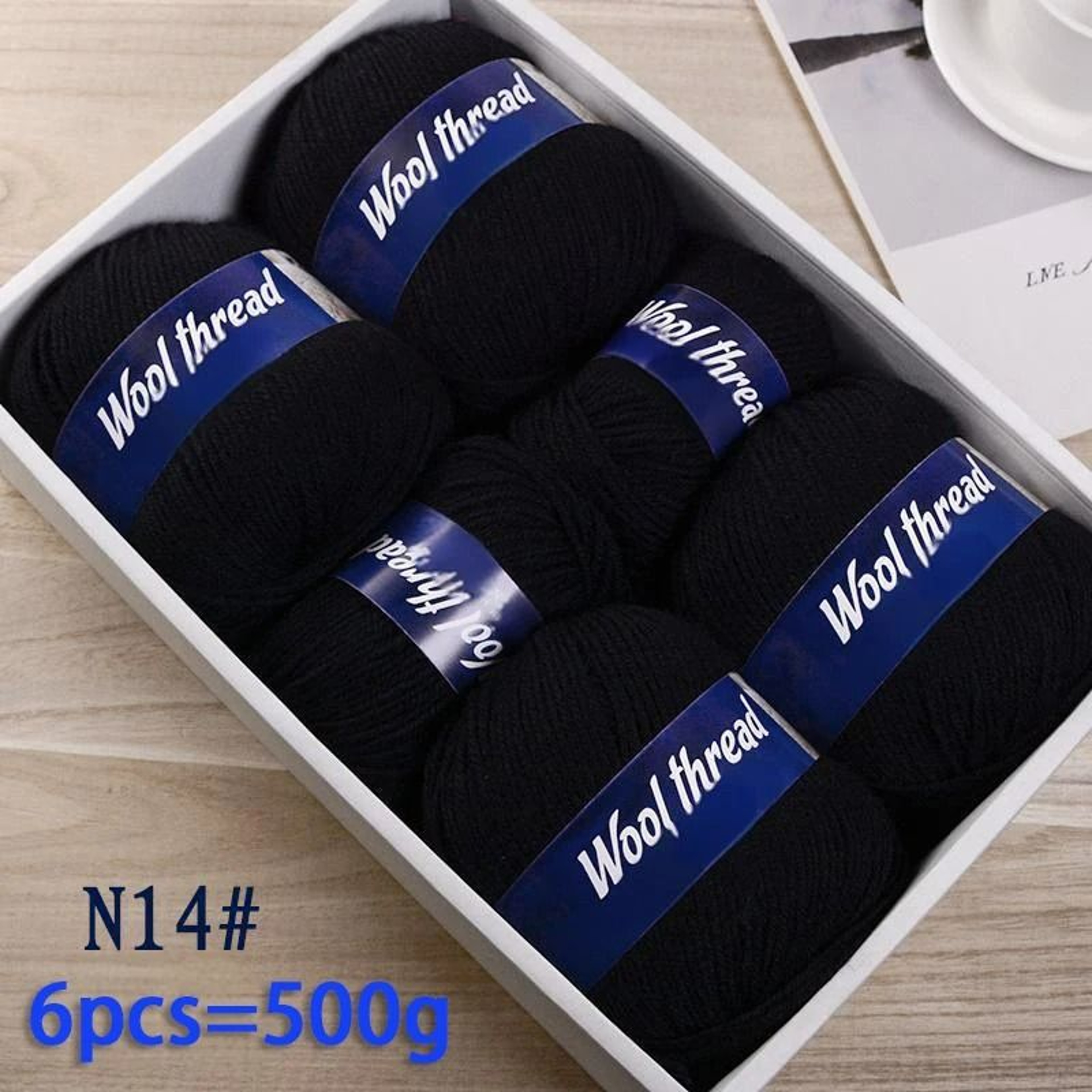 11 Lb Fine Sheep Wool HandKnitting Yarn Set 6 Pieces 13