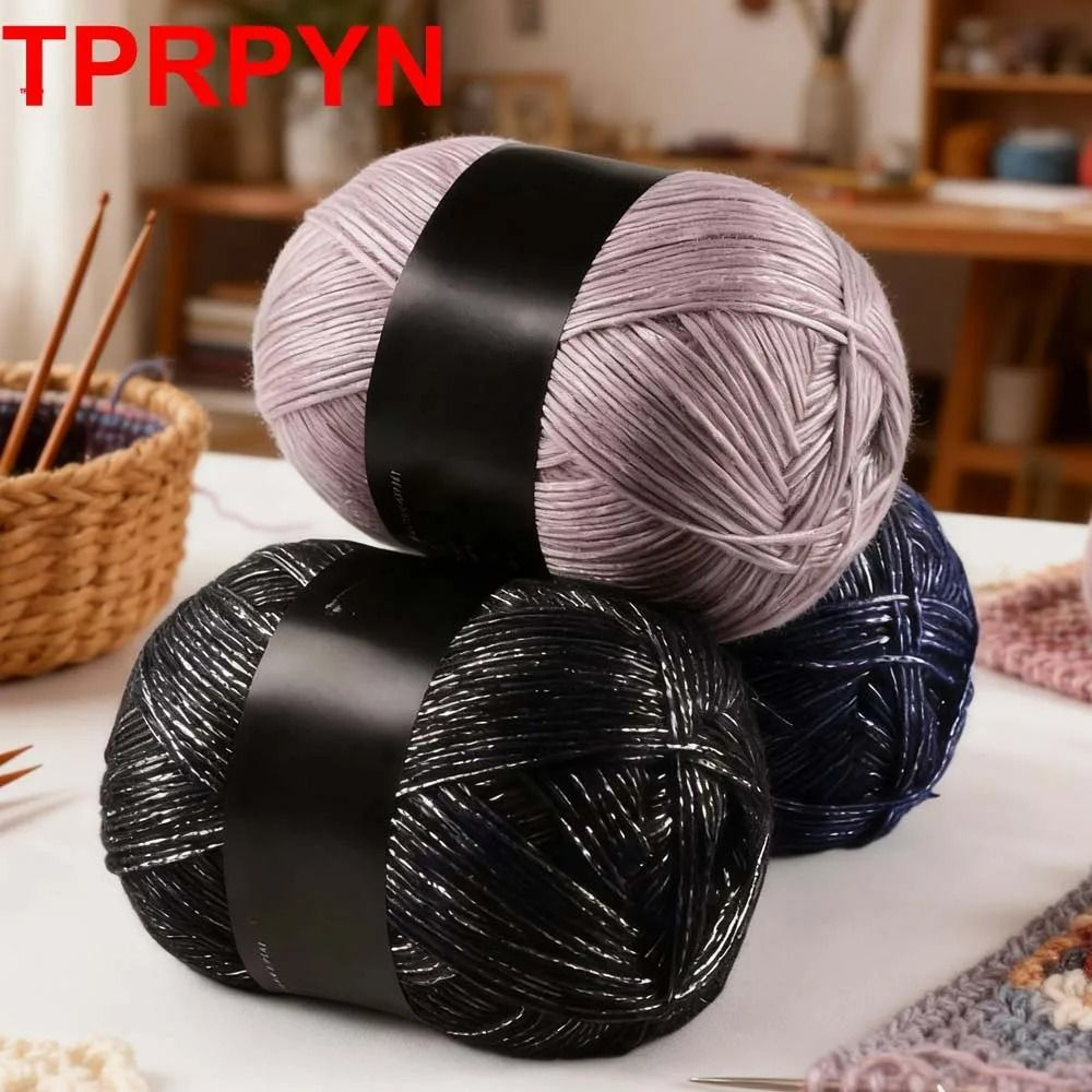022 Lb Metallic Silk  Acrylic HandKnitting Yarn 0