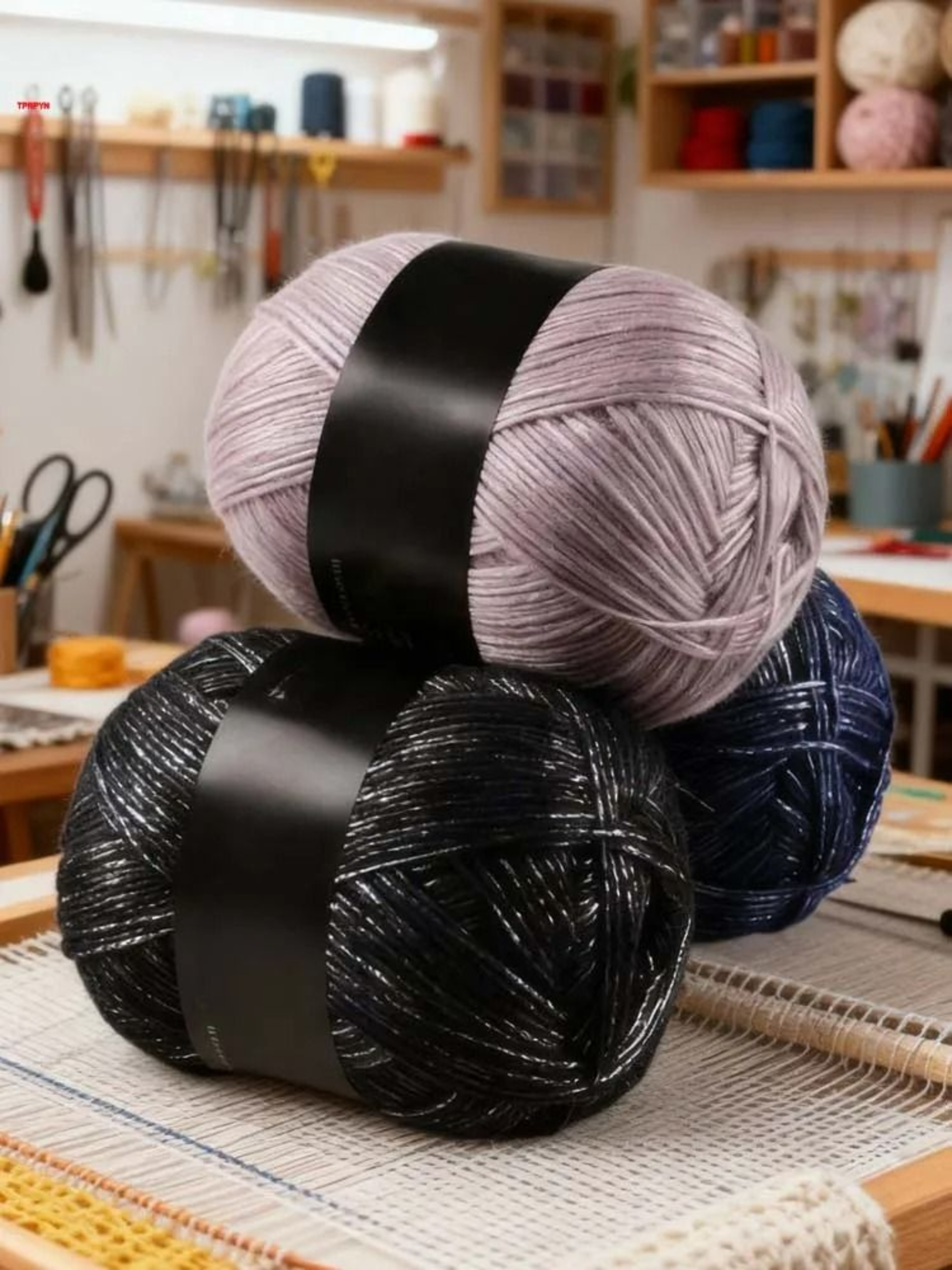 022 Lb Metallic Silk  Acrylic HandKnitting Yarn 5