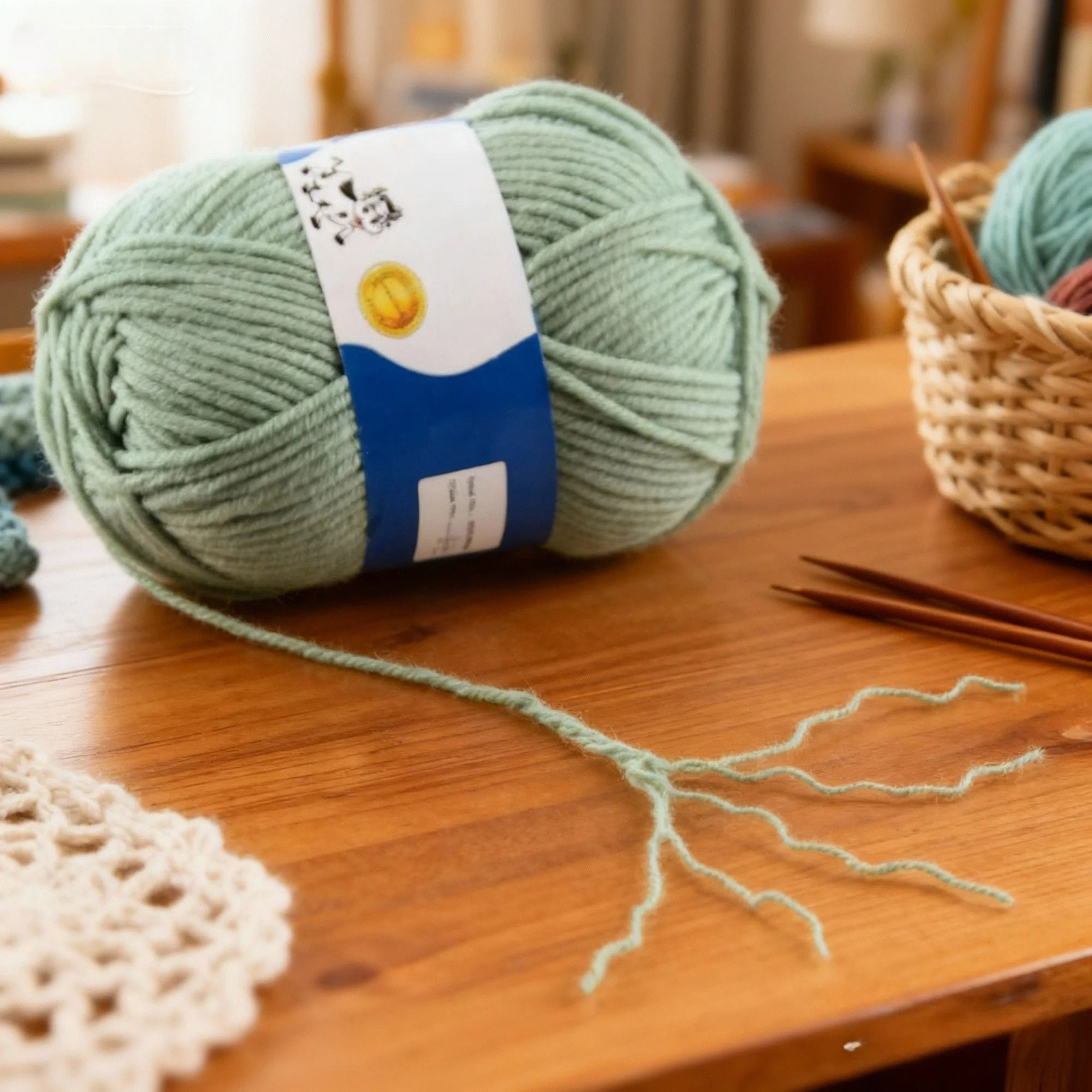 11 Lb Milk Cotton HandKnitting Yarn Set 10 Pieces 2