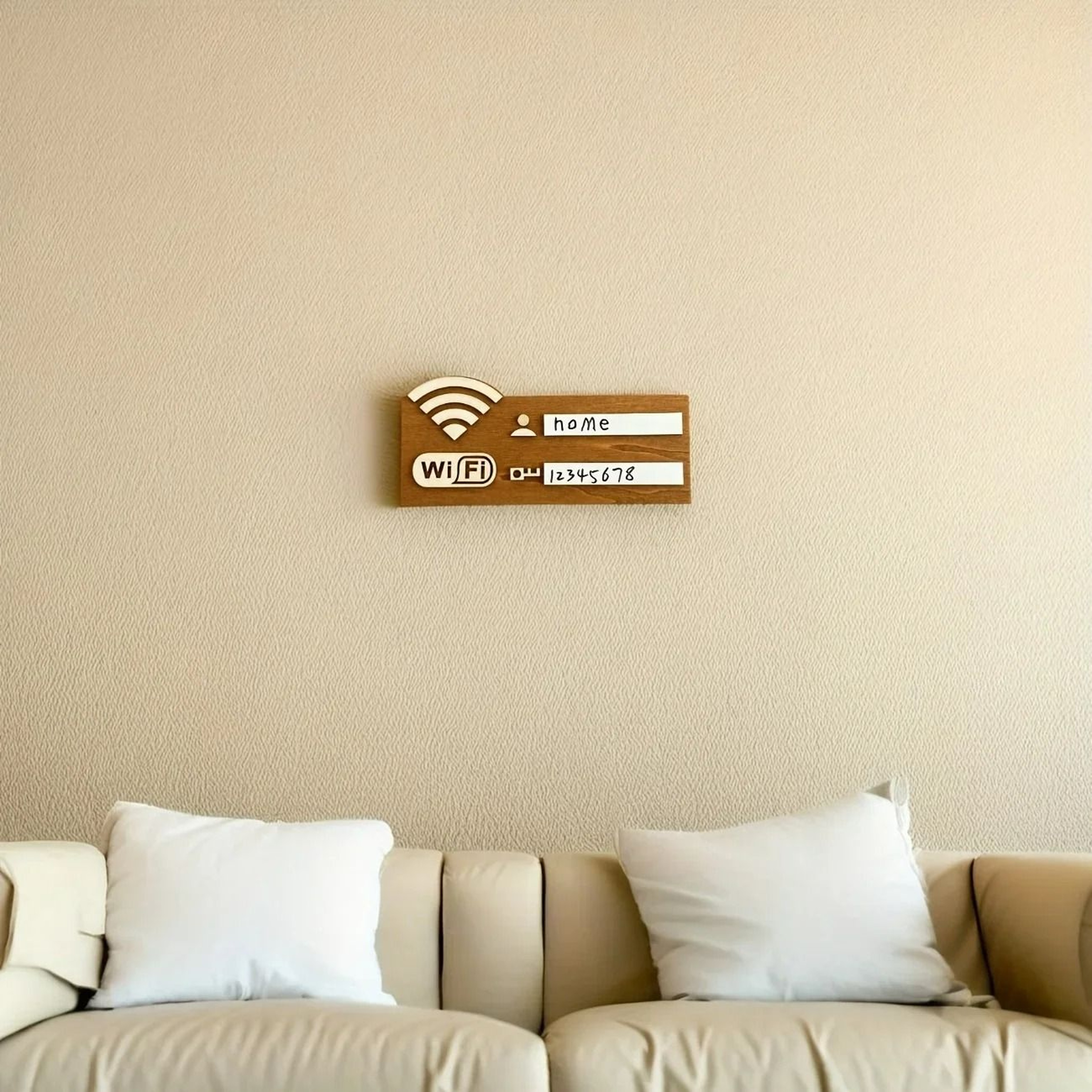 Rustic Wooden WiFi Password Sign 3