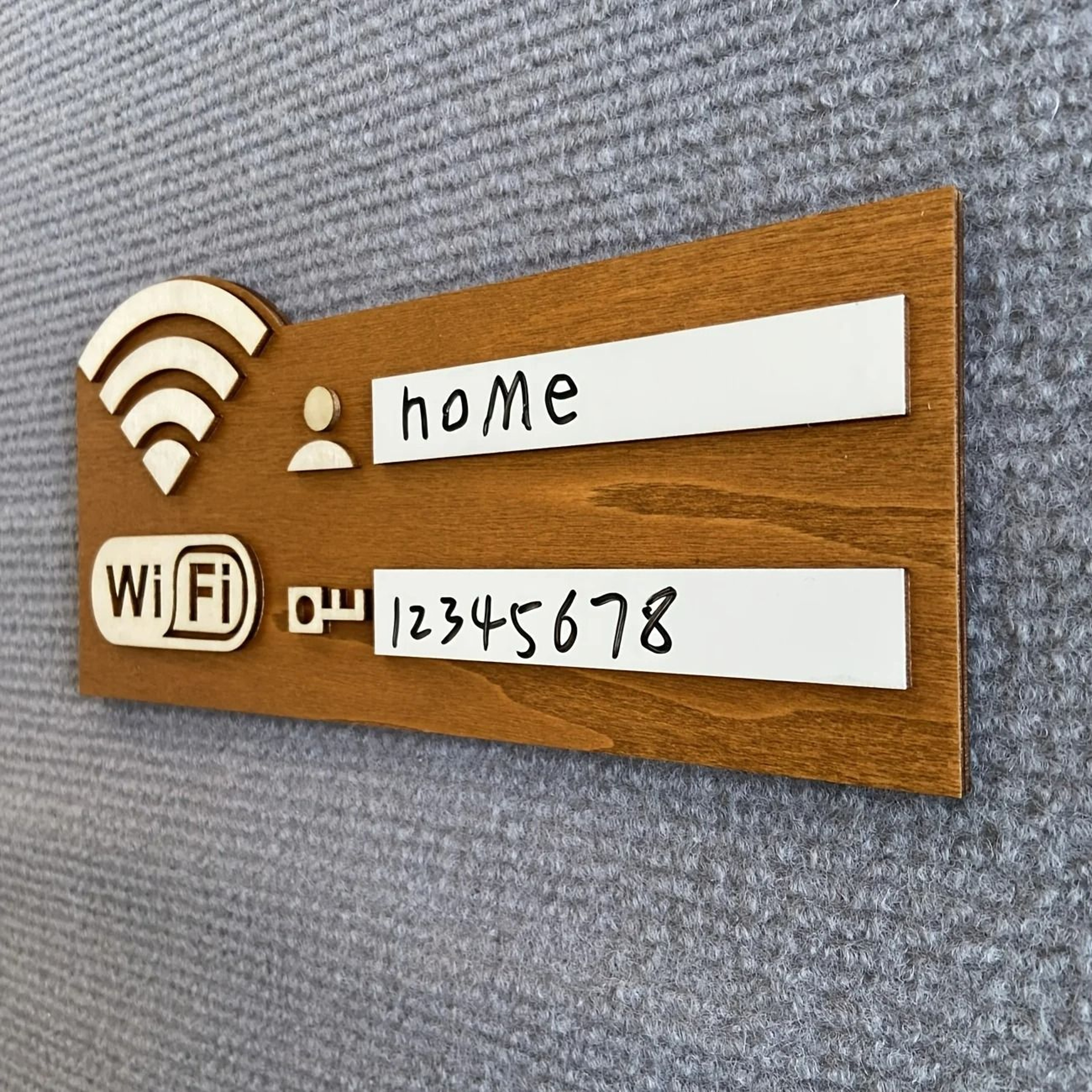 Rustic Wooden WiFi Password Sign 4