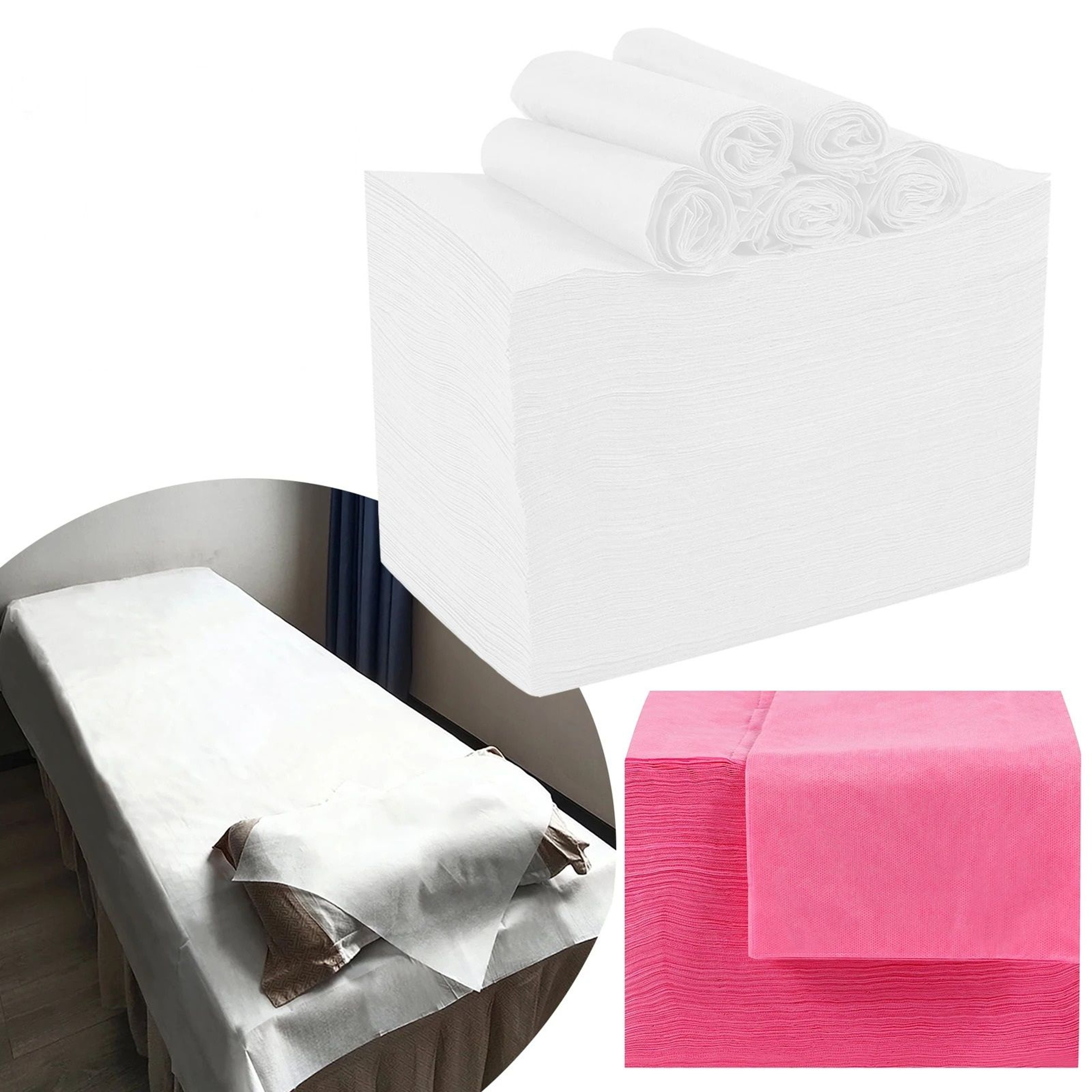 100Pack Thickened NonWoven Disposable Bed Sheets 0