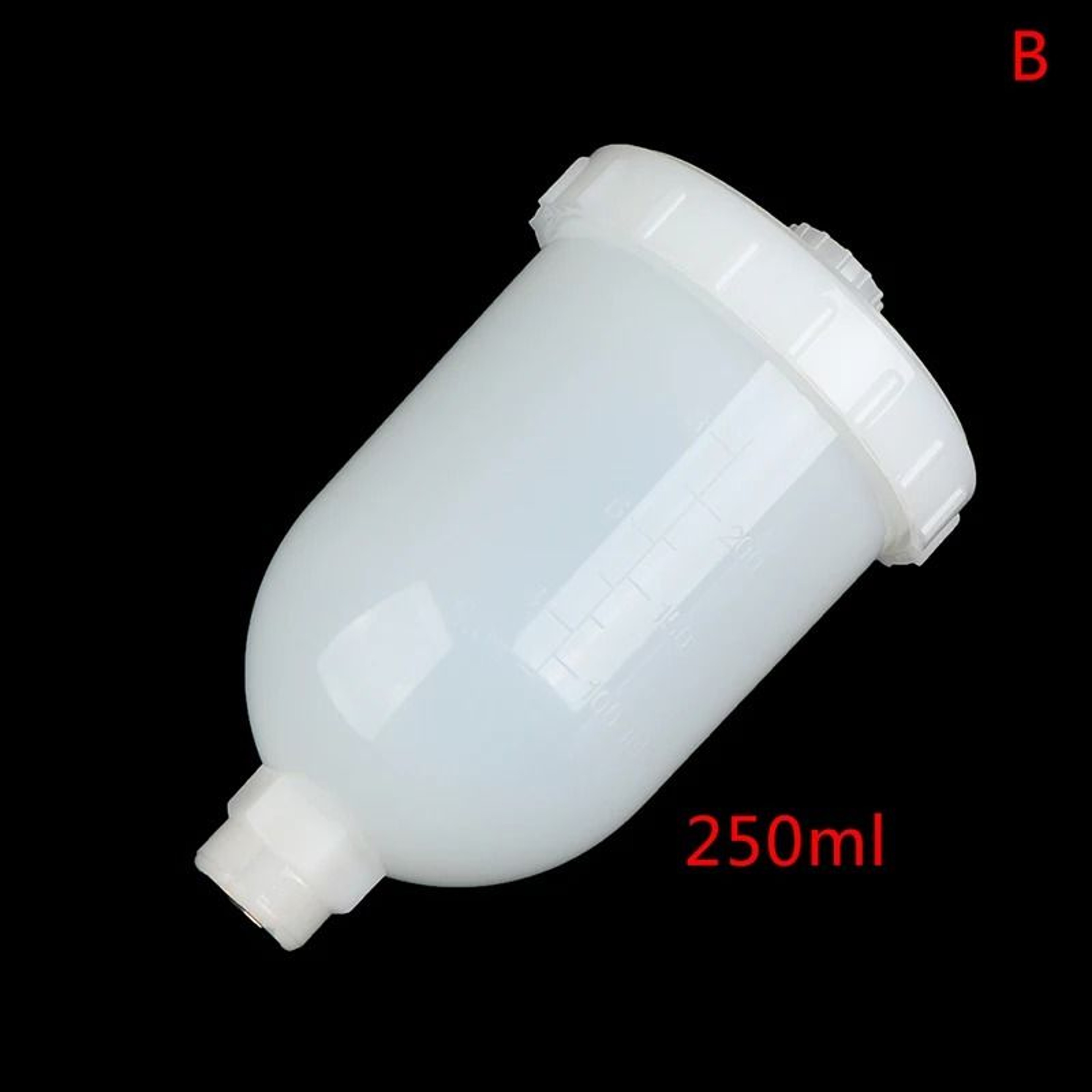 Plastic Gravity Feed Spray Paint Pot Cup With Threaded Connector Replacement 6