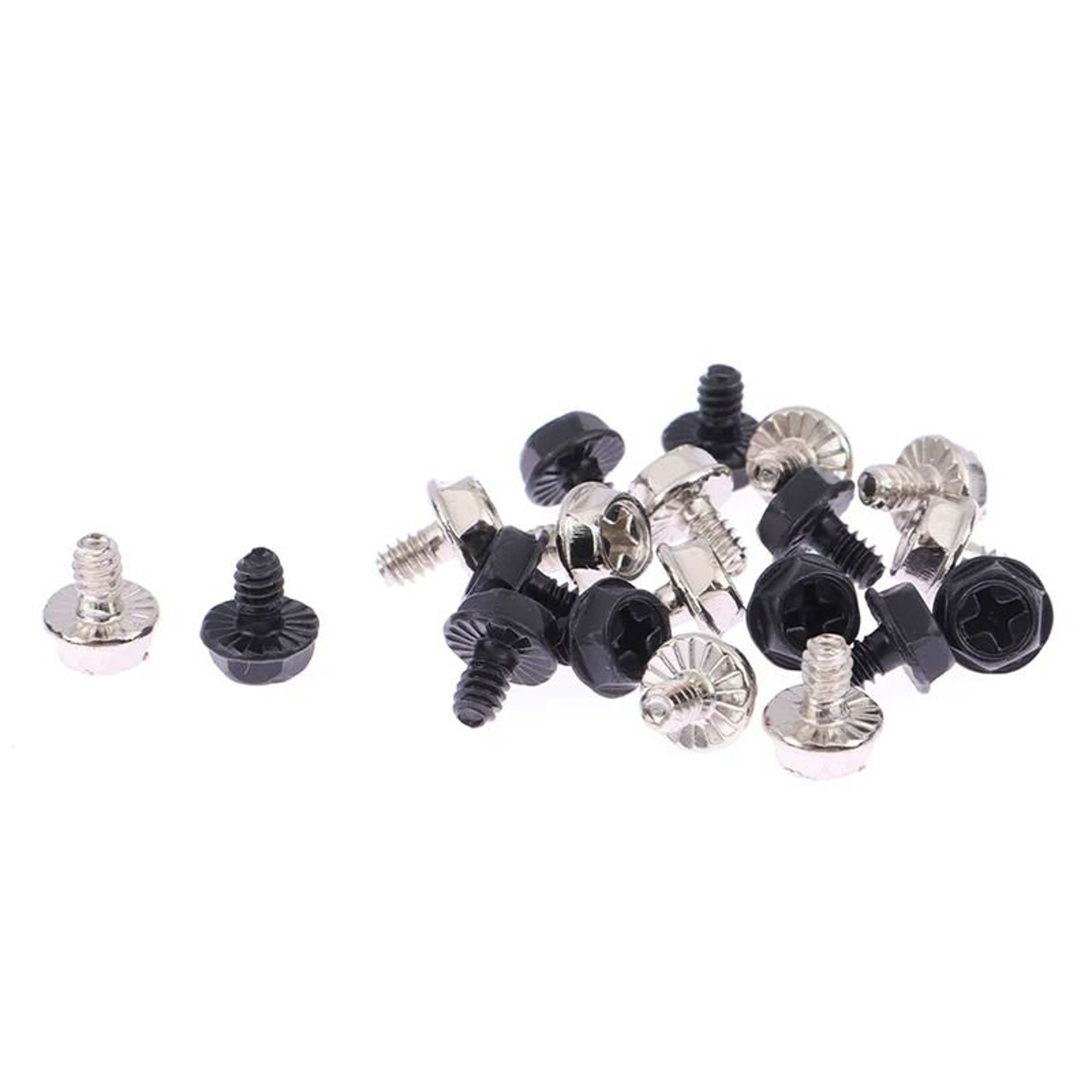 100 Piece Toothed Hex Head Computer PC Case Motherboard Mounting Screws 0