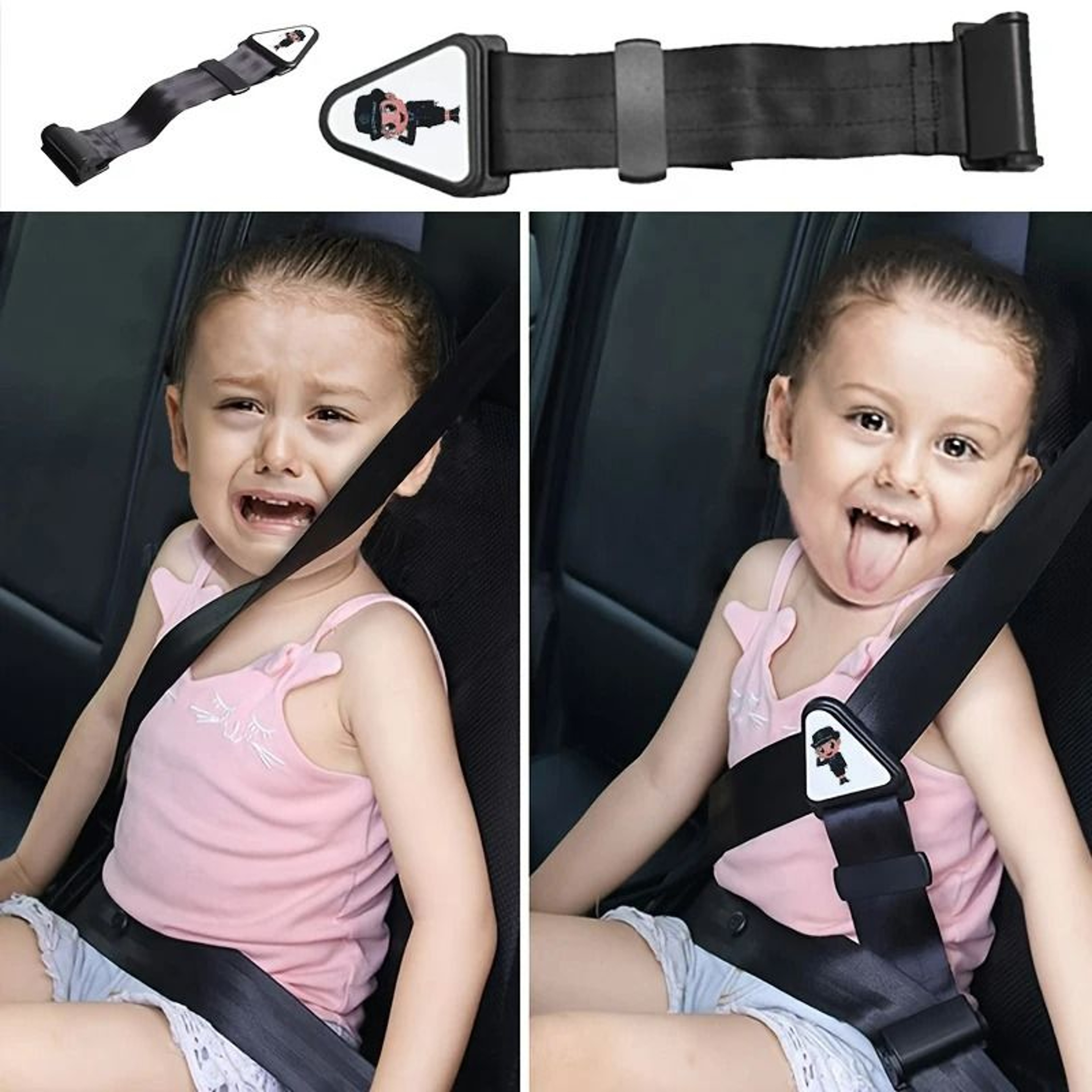 Adjustable Car Child Safety Belt Adjuster And AntiNeck Seat Belt Limiter 0