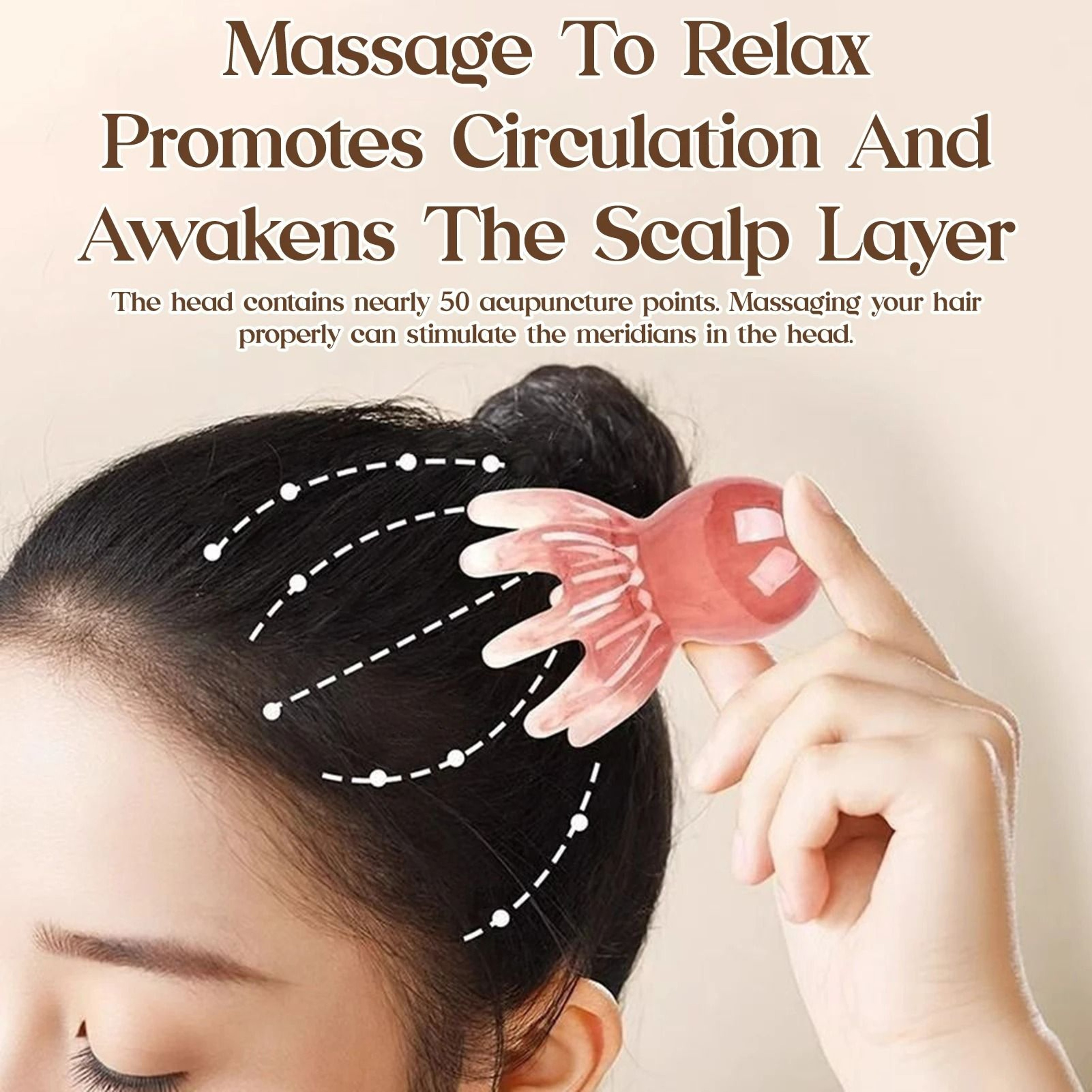 Cute Octopus Head Massager And Manual Acupressure Gua Sha Scalp Comb 2