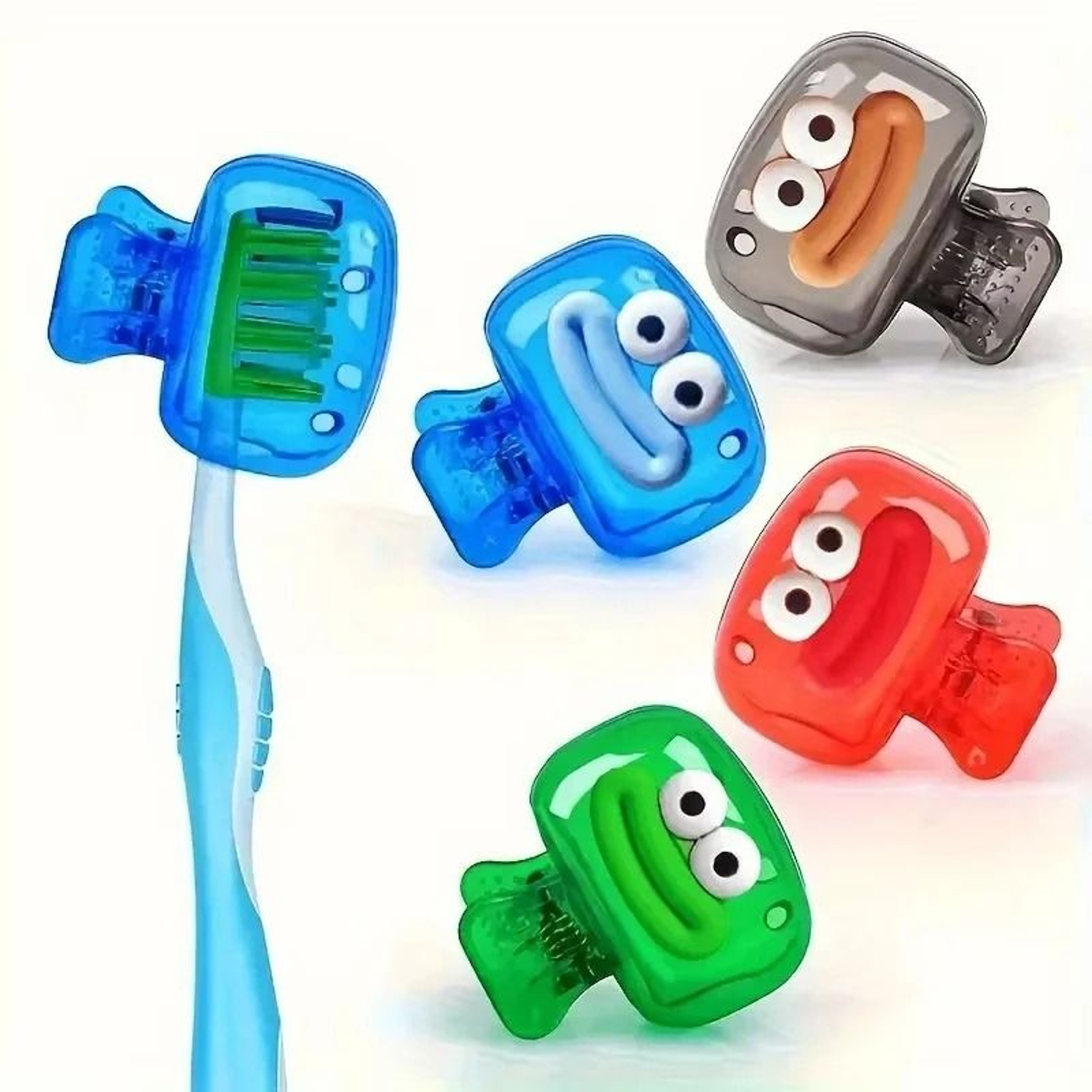 Portable Travel Toothbrush Head Covers With Snap Clip Protection 3