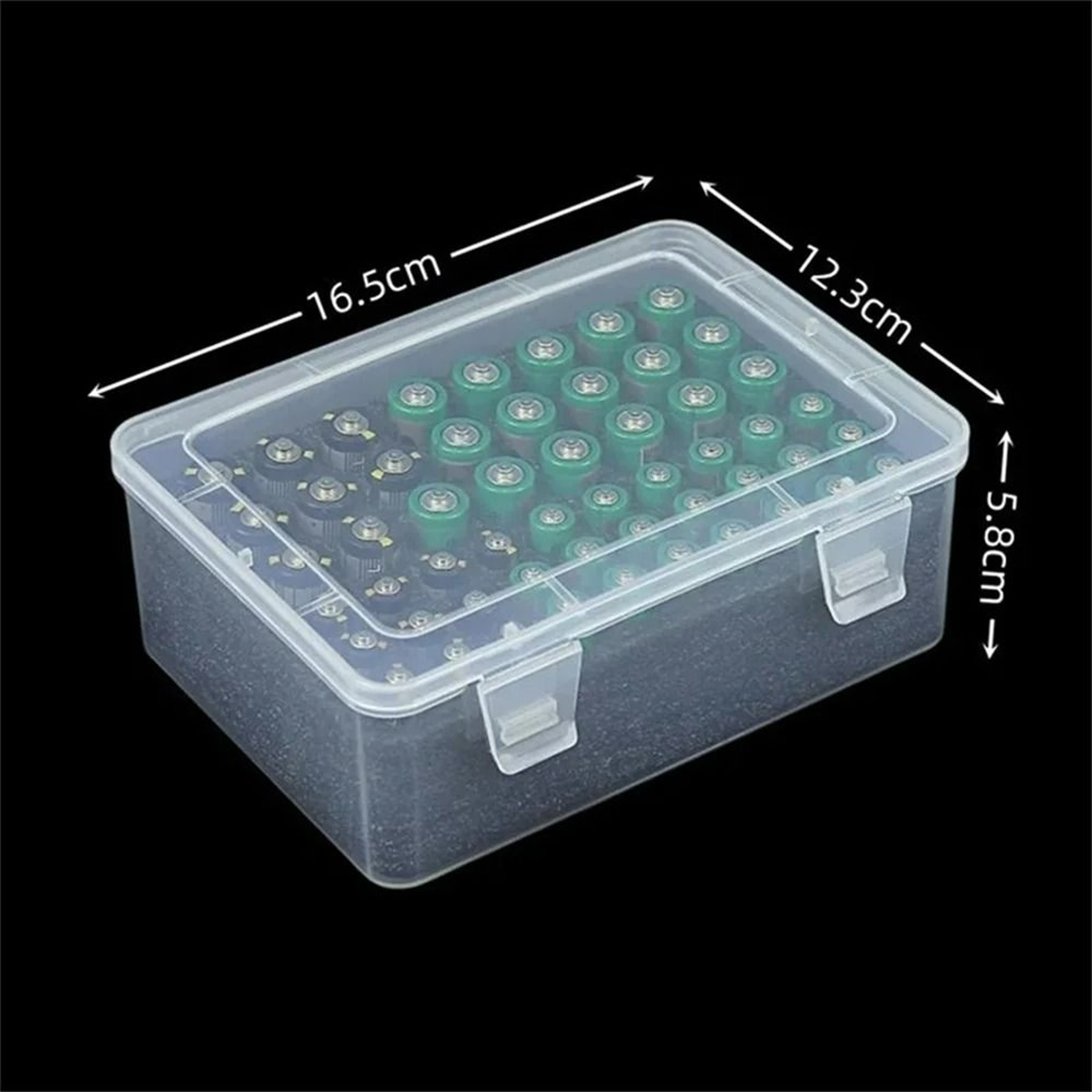 54Slot AA  AAA Battery Organizer Storage Case With Adjustable Compartments 4
