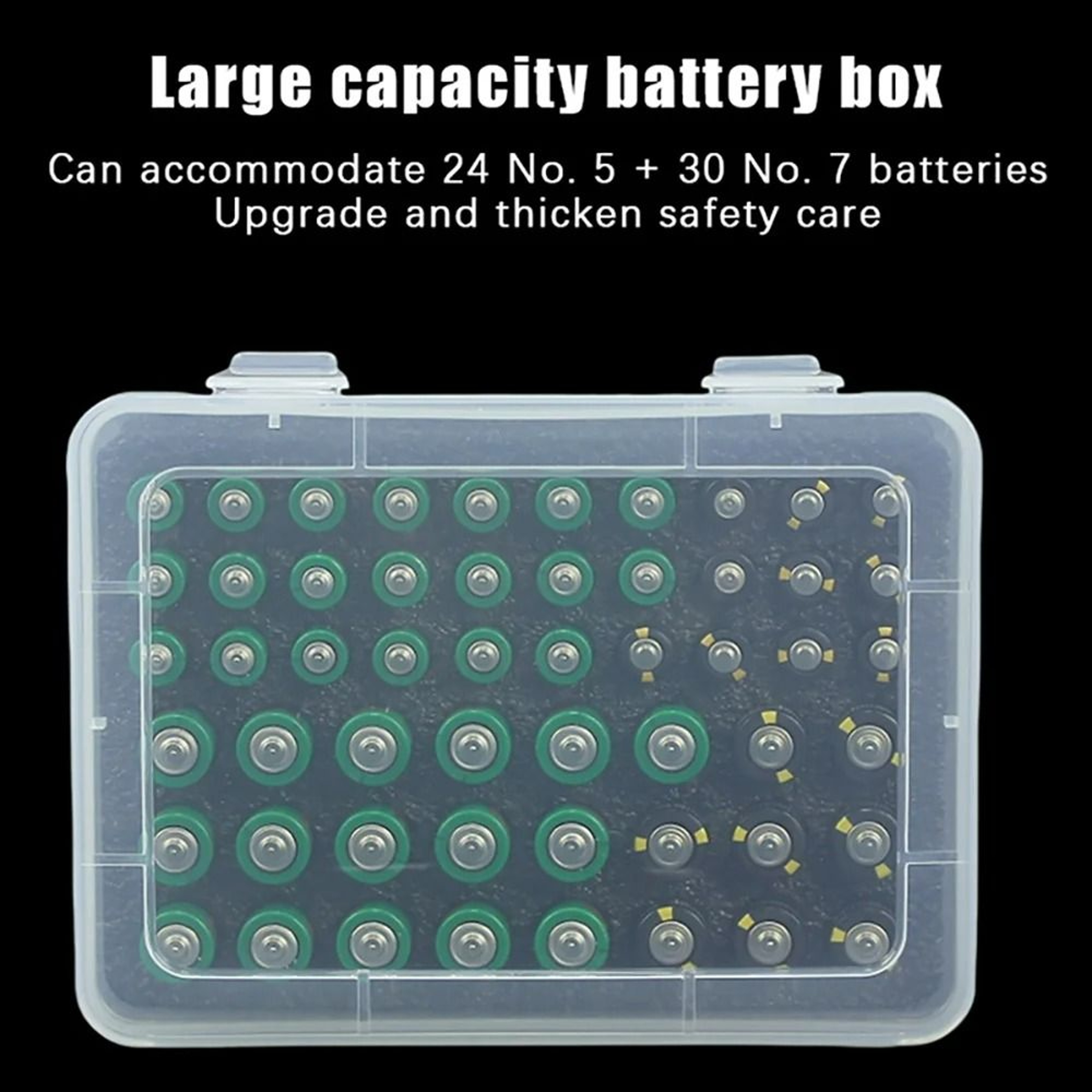 54Slot AA  AAA Battery Organizer Storage Case With Adjustable Compartments 2
