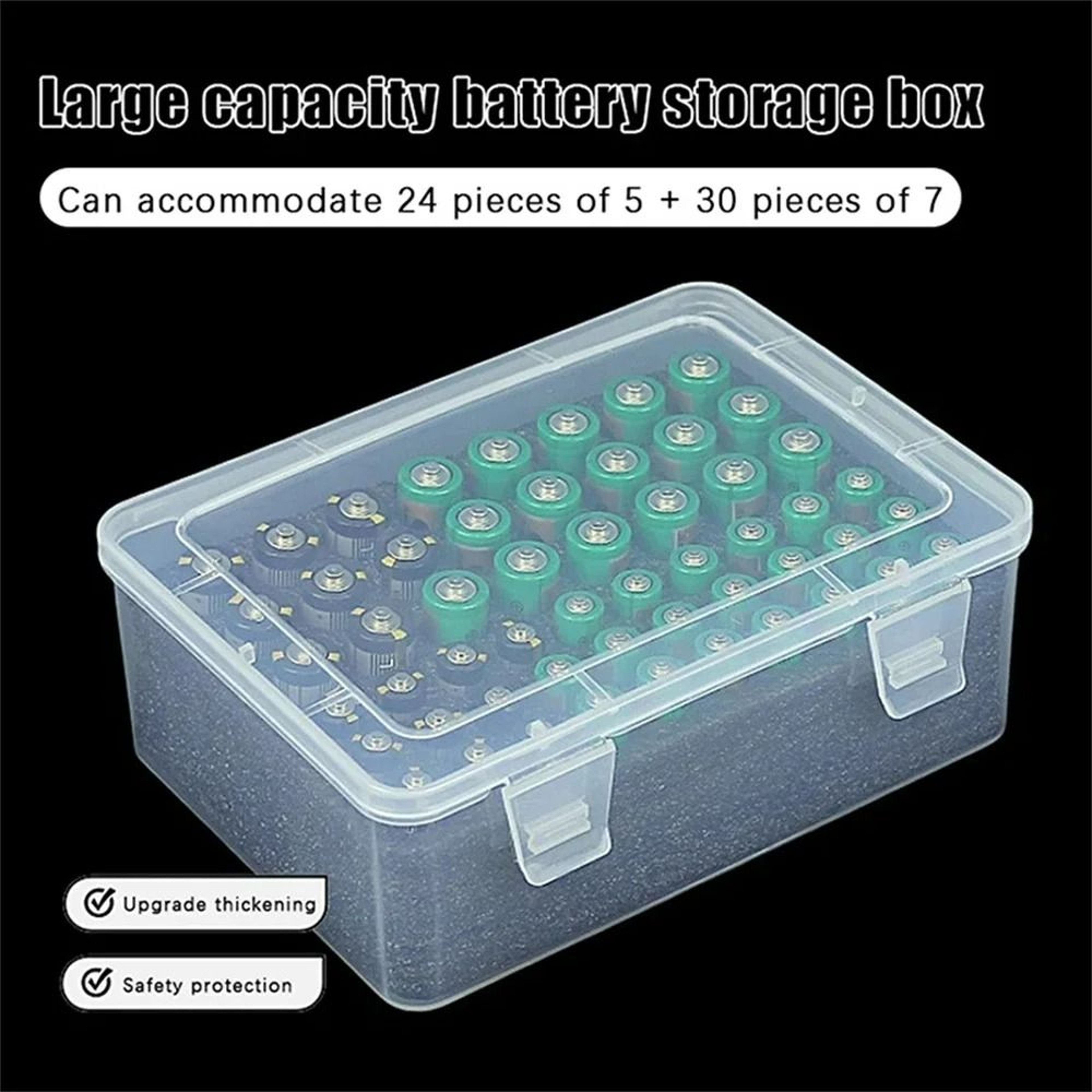 54Slot AA  AAA Battery Organizer Storage Case With Adjustable Compartments 5