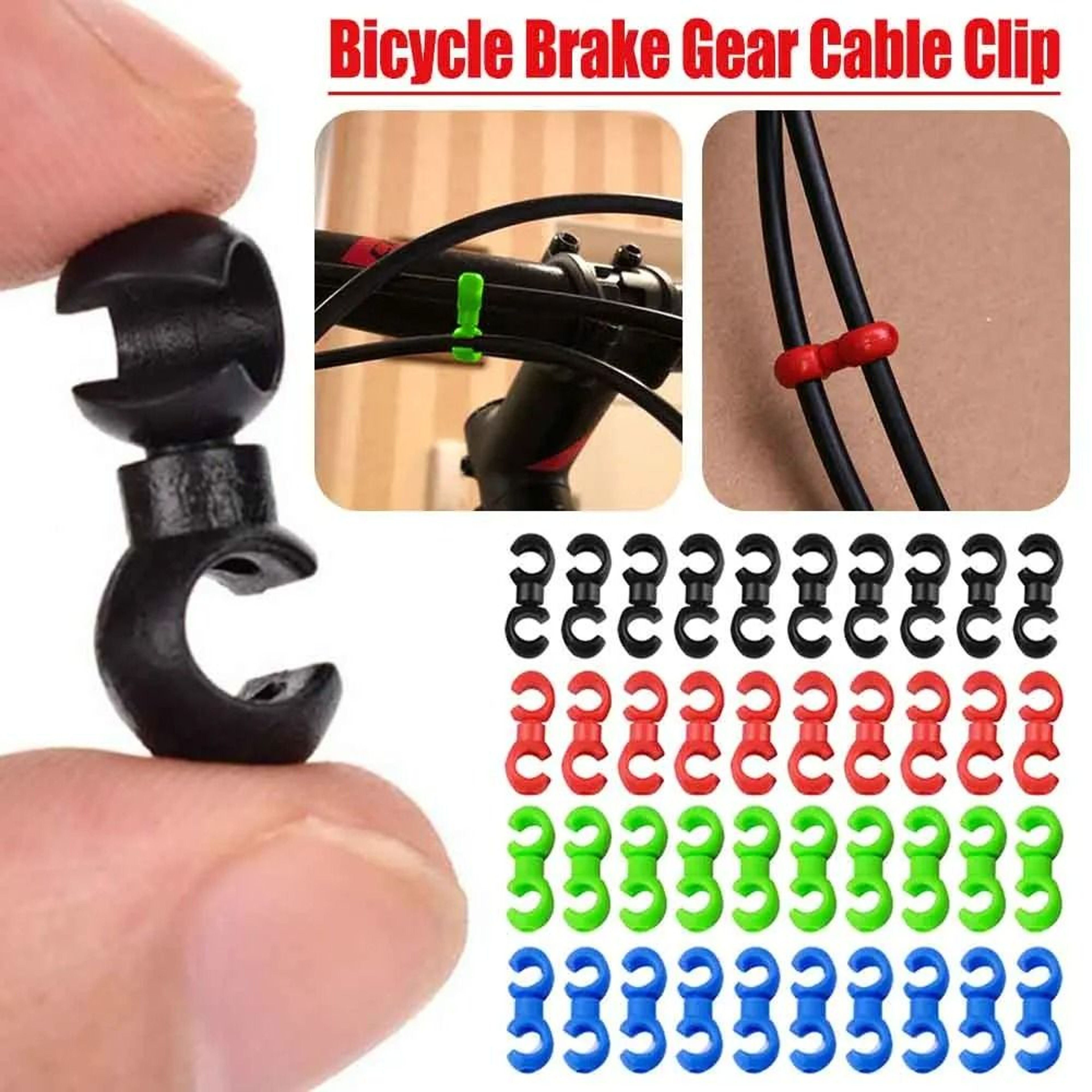 10Piece Bike Cable Cross Line SStyle Clips For Mountain  Road Bicycle Brake Housing 1