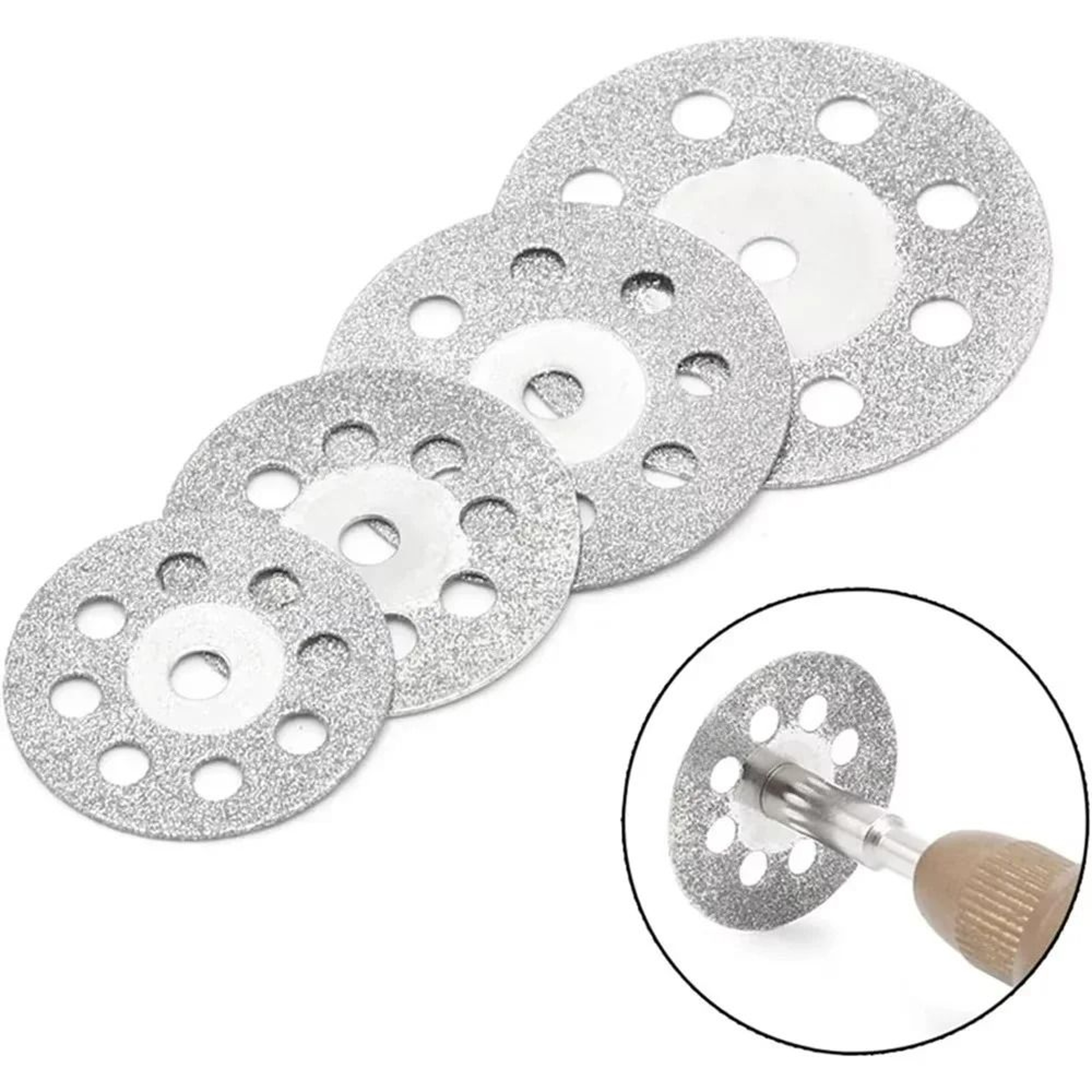 Diamond Cutting Disc Grinding Wheel Set With Core Shaft Mandrels 5