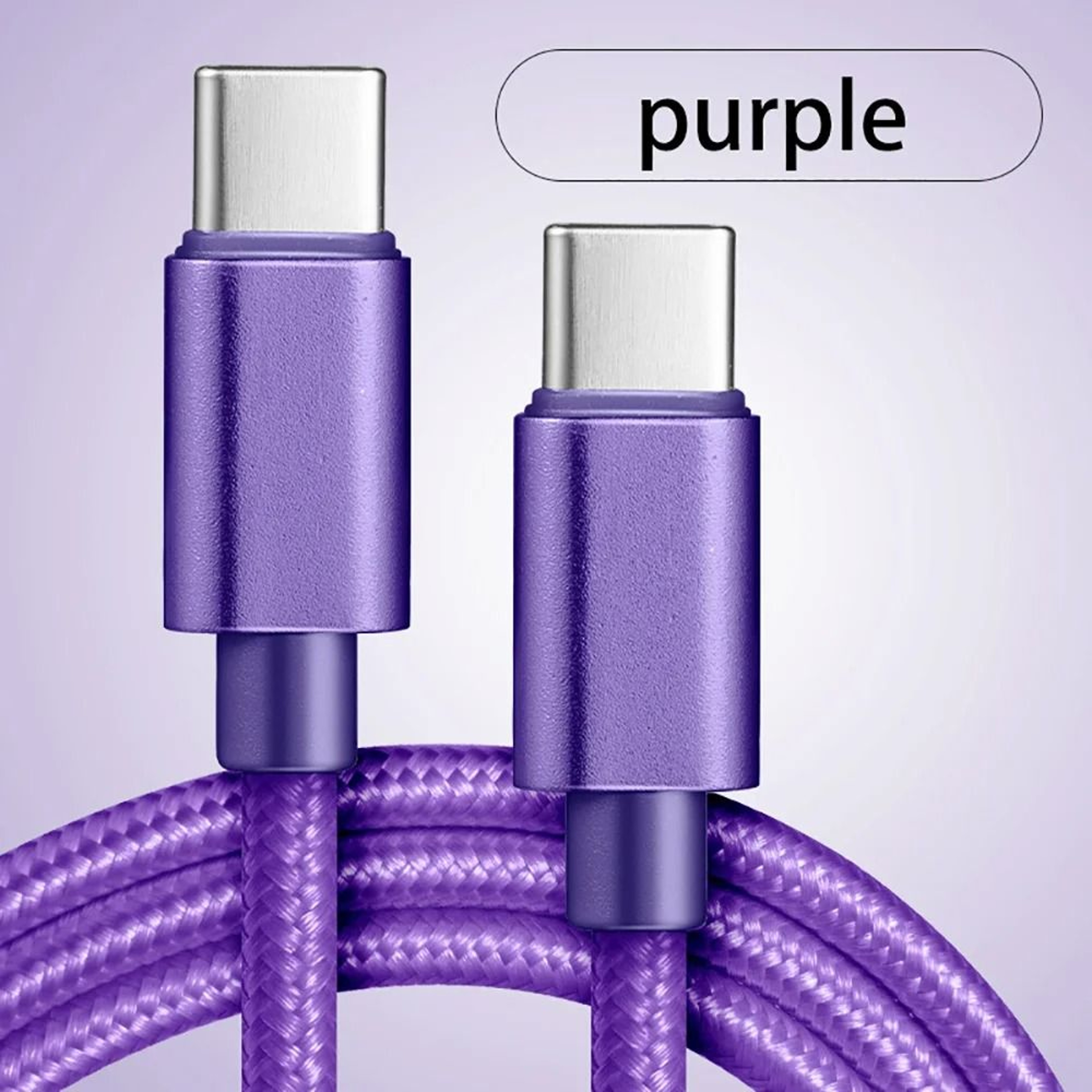 66W 5A Nylon USB C To Type C Fast Charging Cable Ultra Durable Data Cord 6