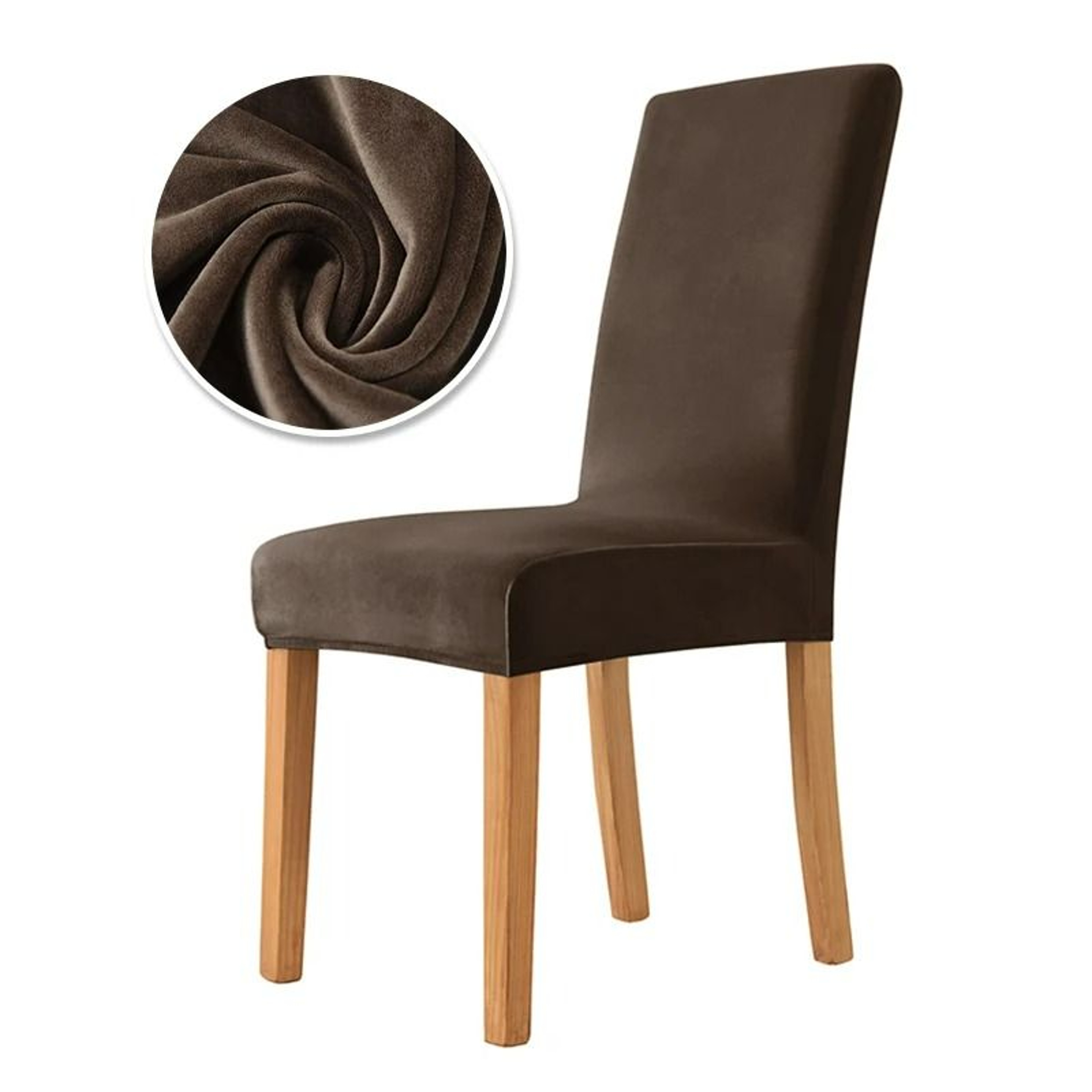 Luxurious Stretch Velvet Dining Chair Cover Soft Office Seat Case Decor 12