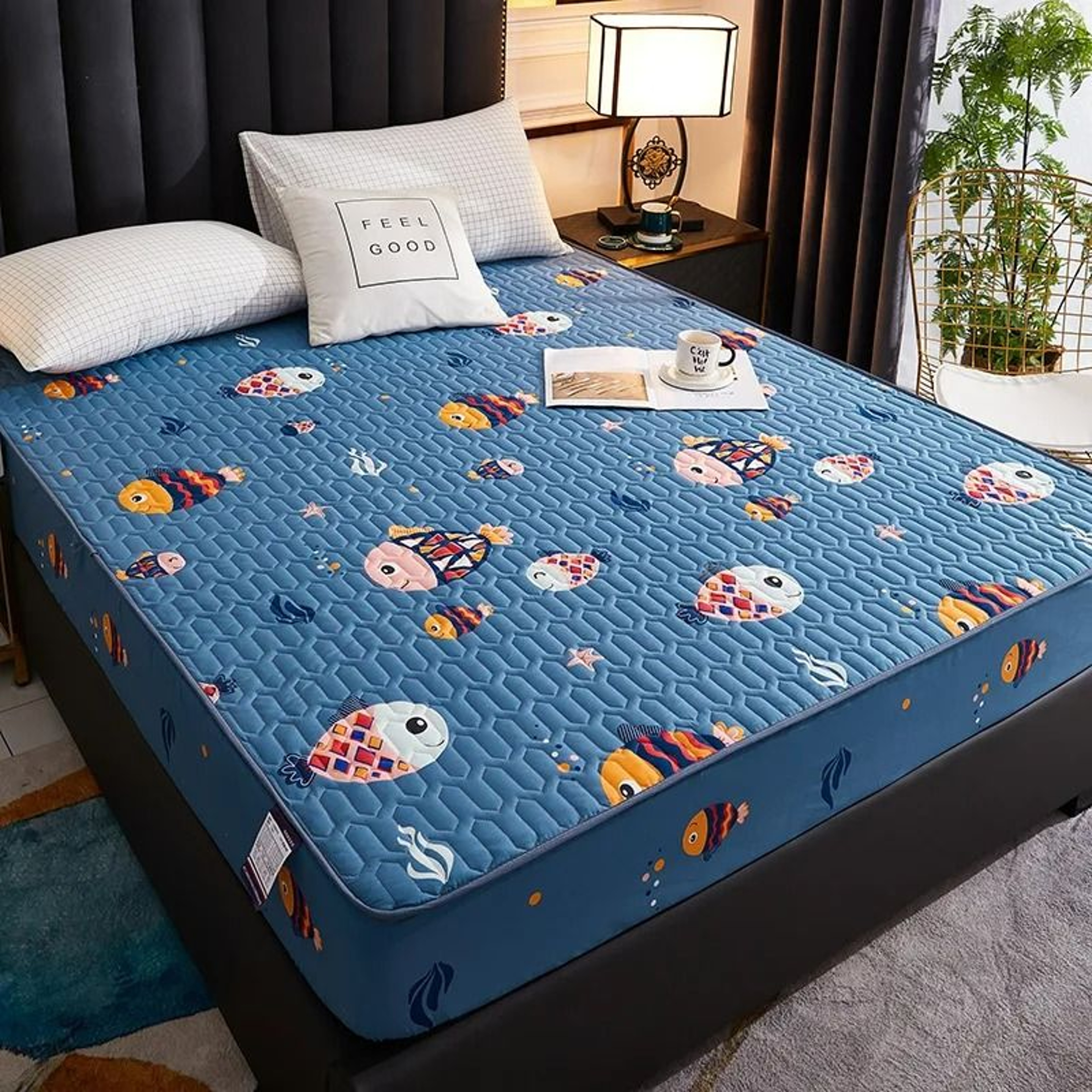 Waterproof Thicken Quilted Mattress Cover Deep Pocket Fitted Sheet Protector 22