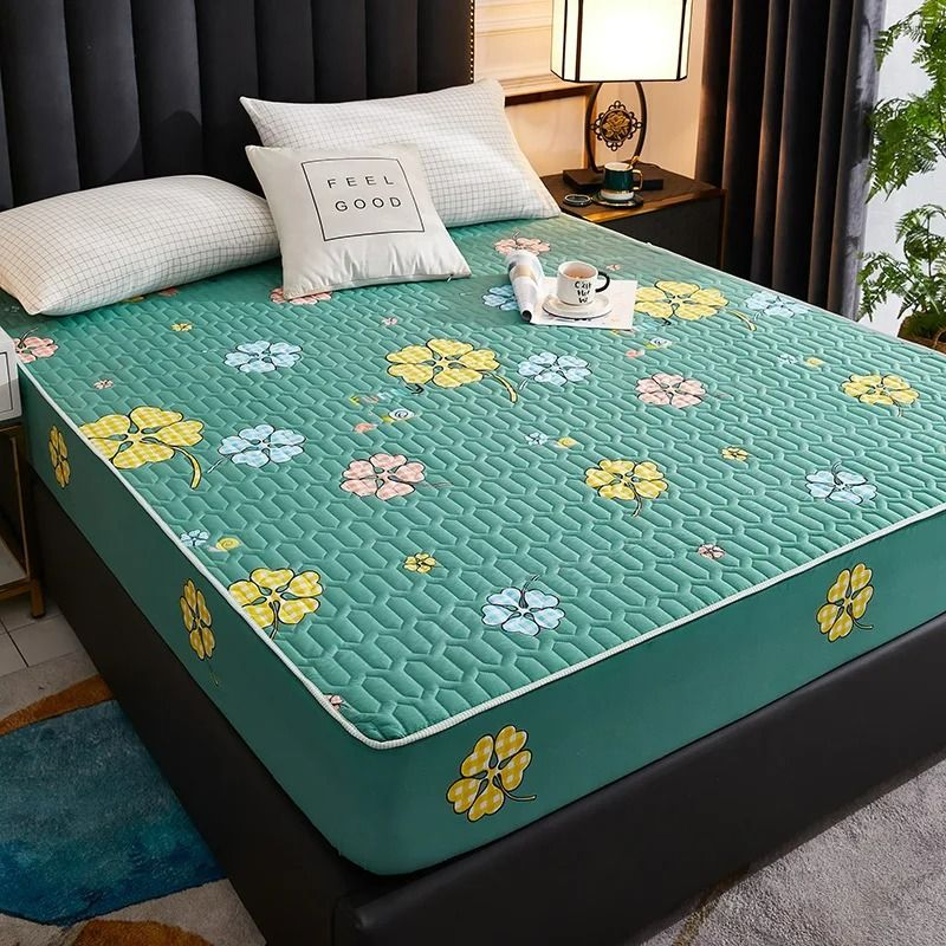 Waterproof Thicken Quilted Mattress Cover Deep Pocket Fitted Sheet Protector 21