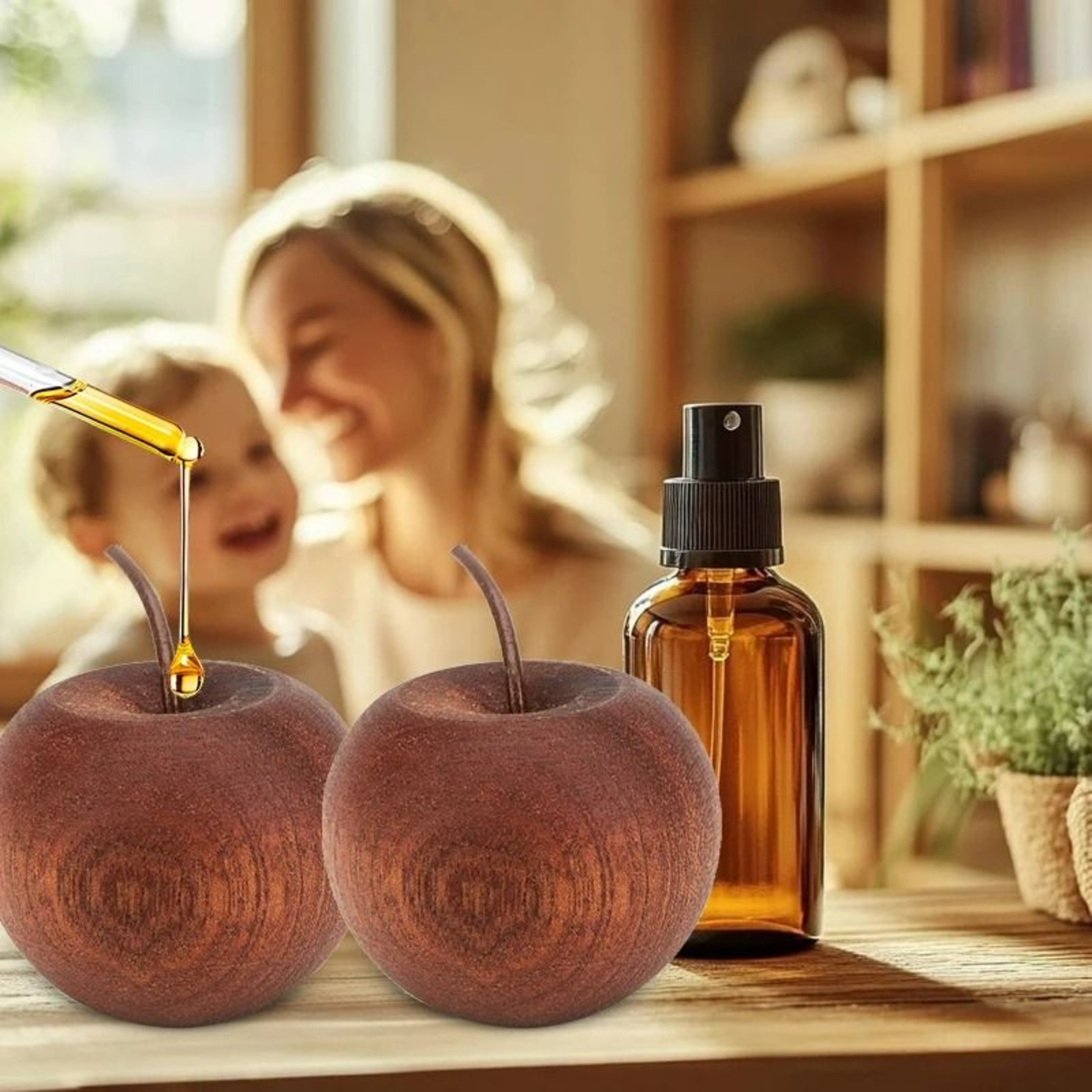 Natural Wooden Essential Oil Aroma Diffuser LongLasting Fragrance Expander 3