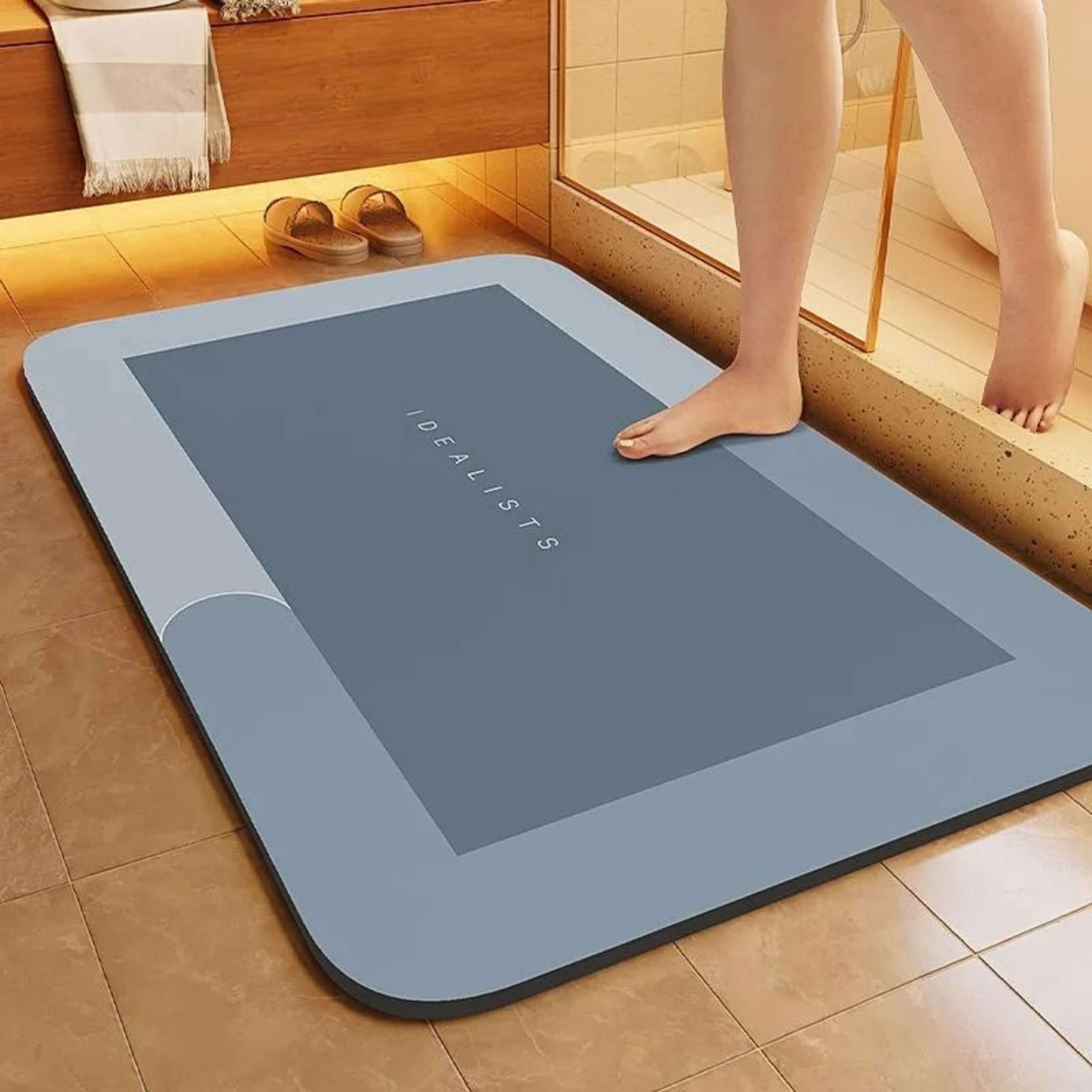 Diatomite Super Absorbent Bathroom Floor Mat QuickDrying NonSlip Rug 9