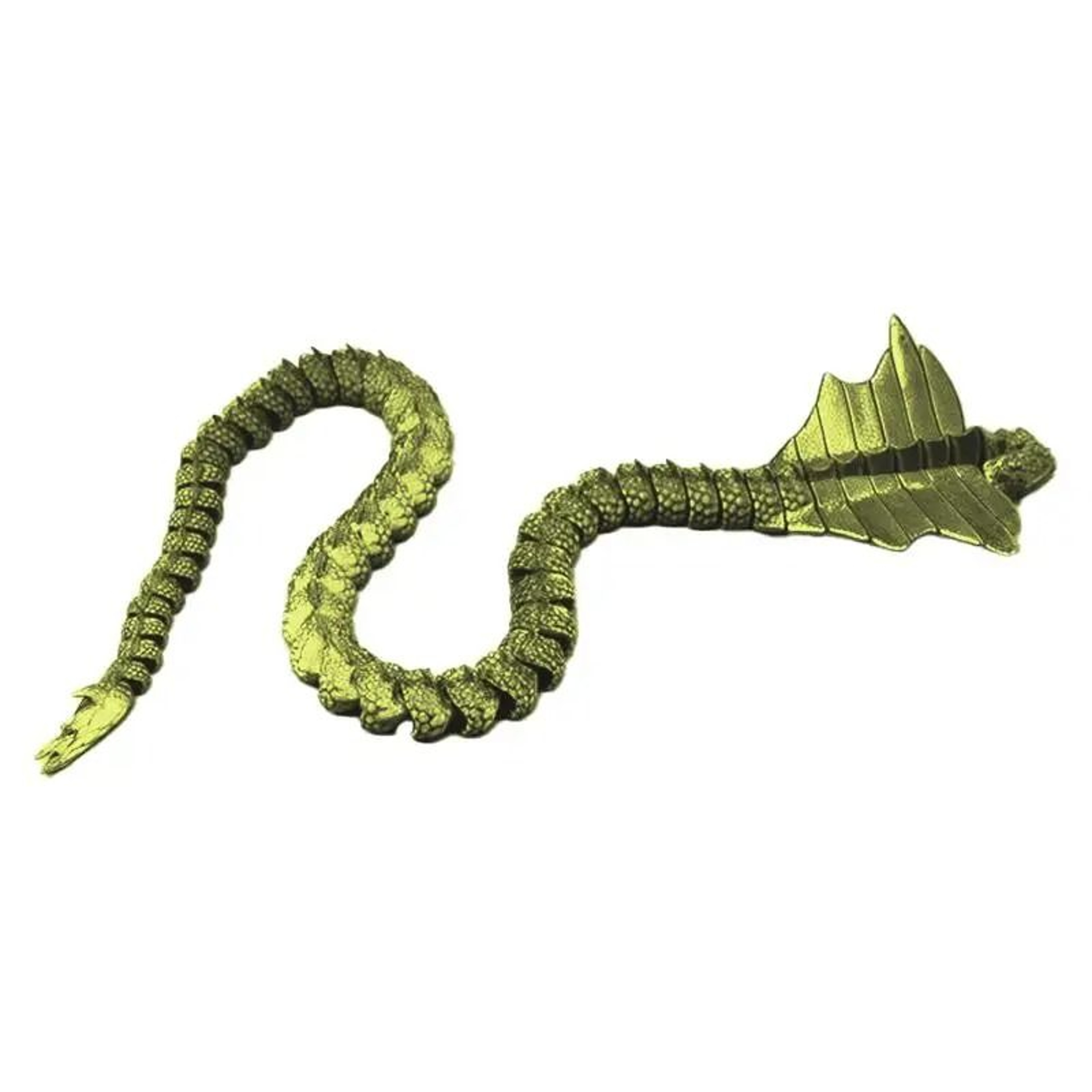 3D Printed Articulated Serpent Dragon Snake Figurine 6