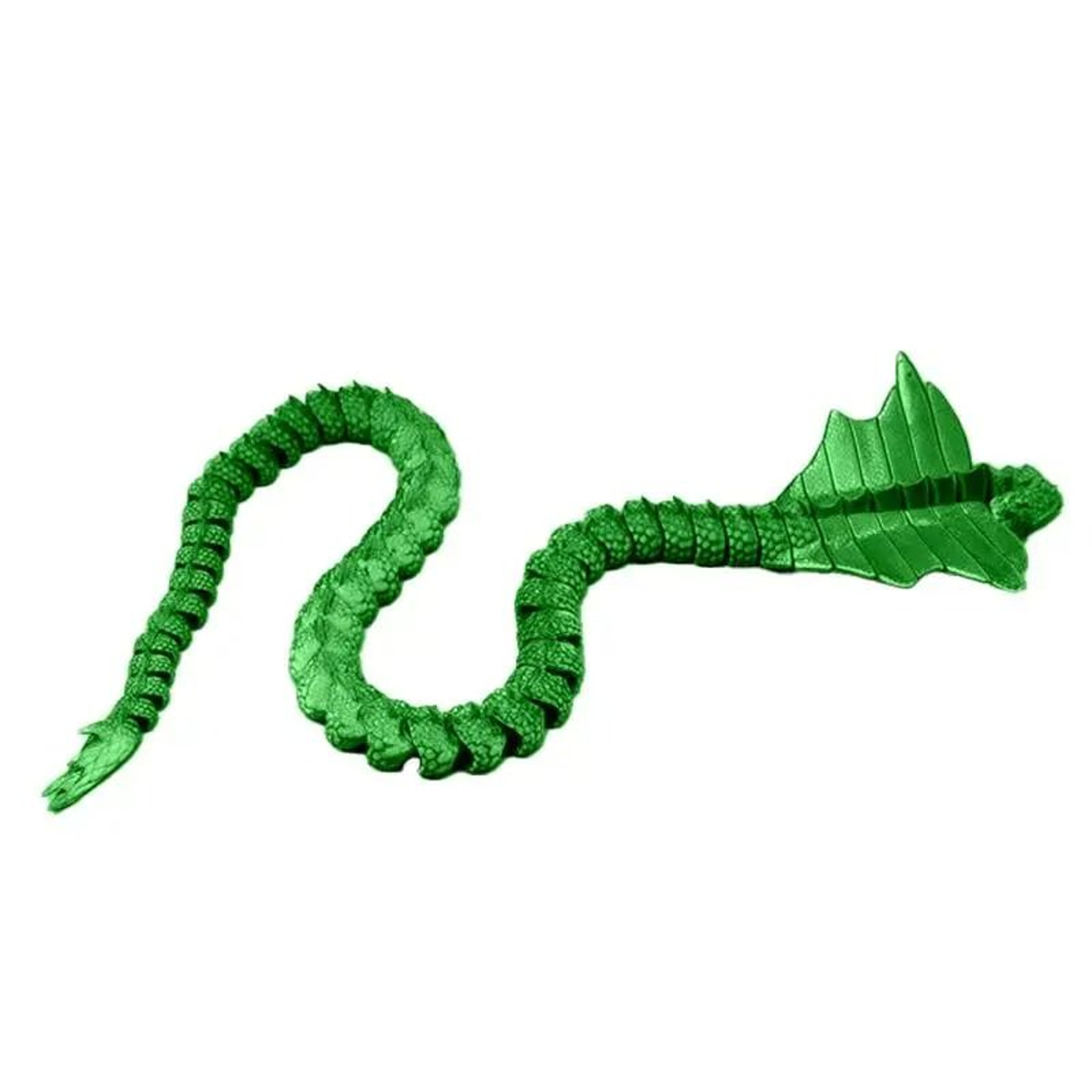 3D Printed Articulated Serpent Dragon Snake Figurine 8