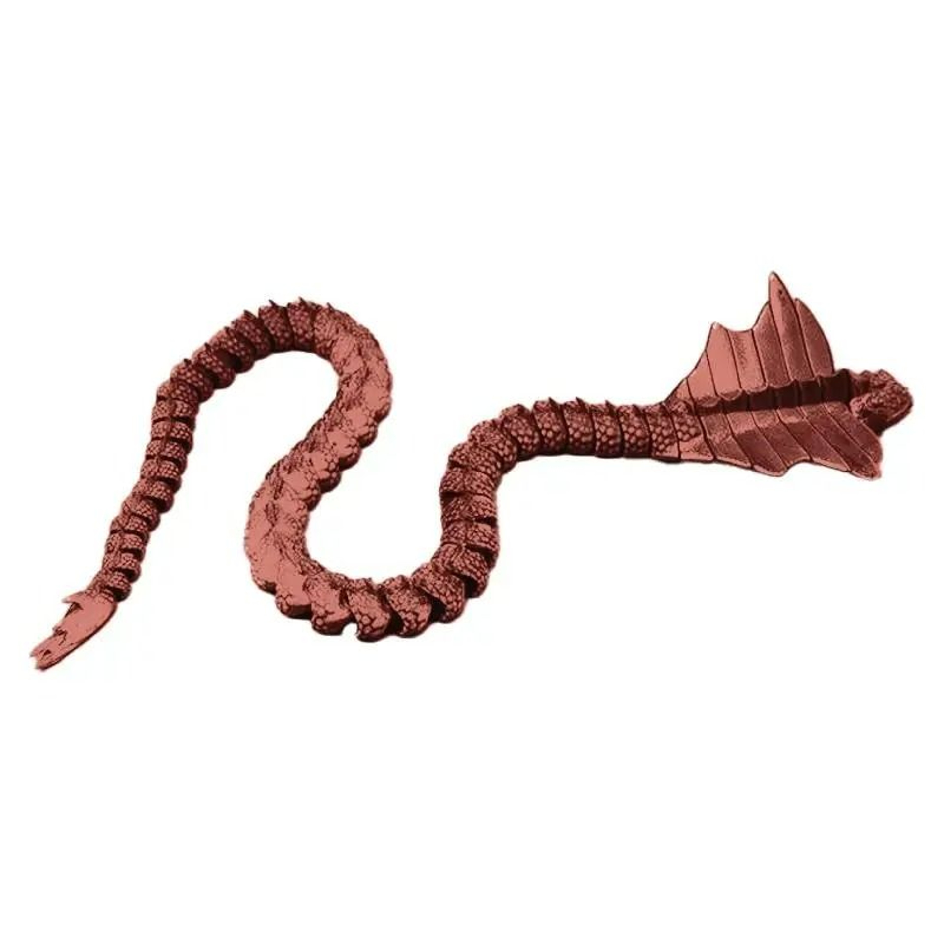 3D Printed Articulated Serpent Dragon Snake Figurine 12
