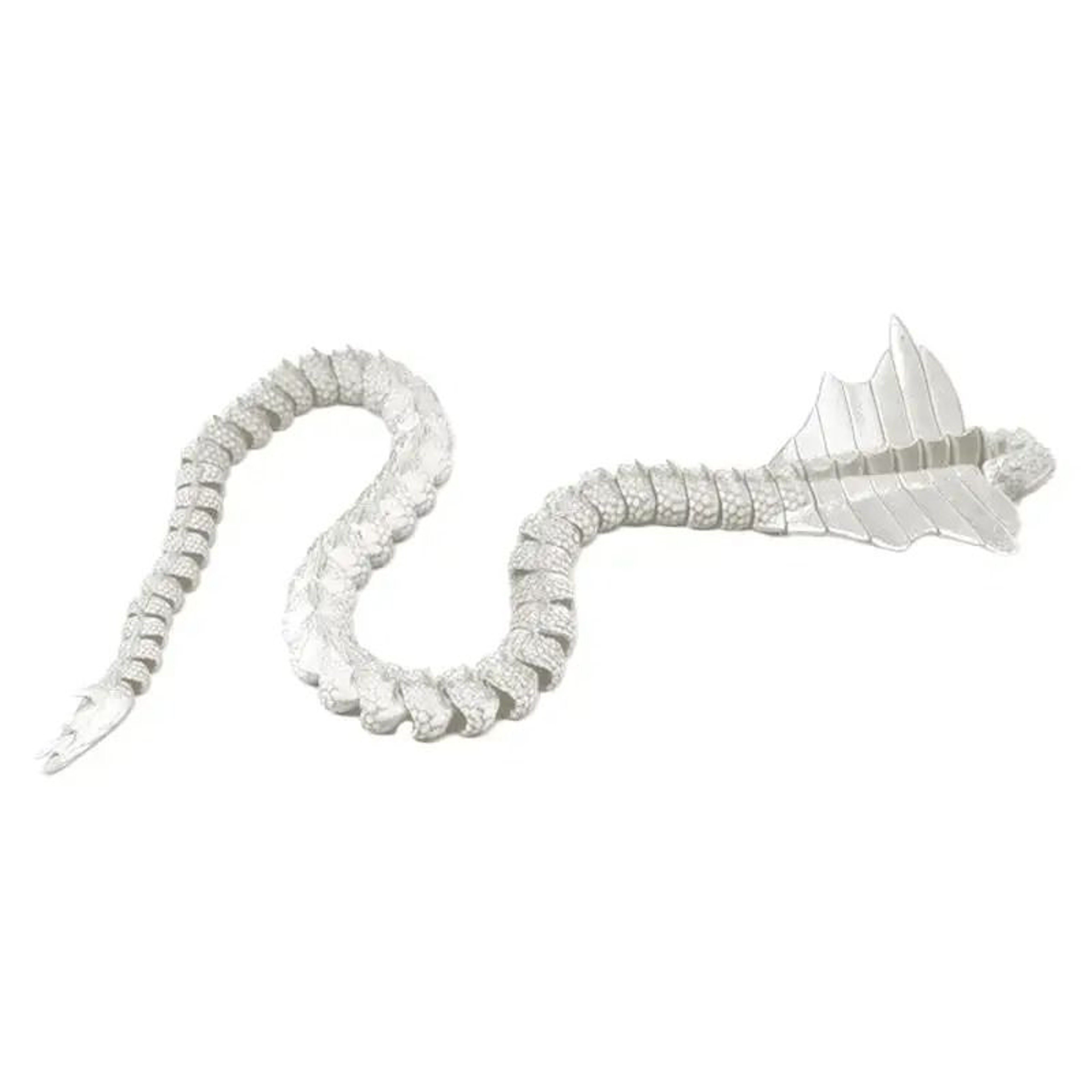 3D Printed Articulated Serpent Dragon Snake Figurine 15