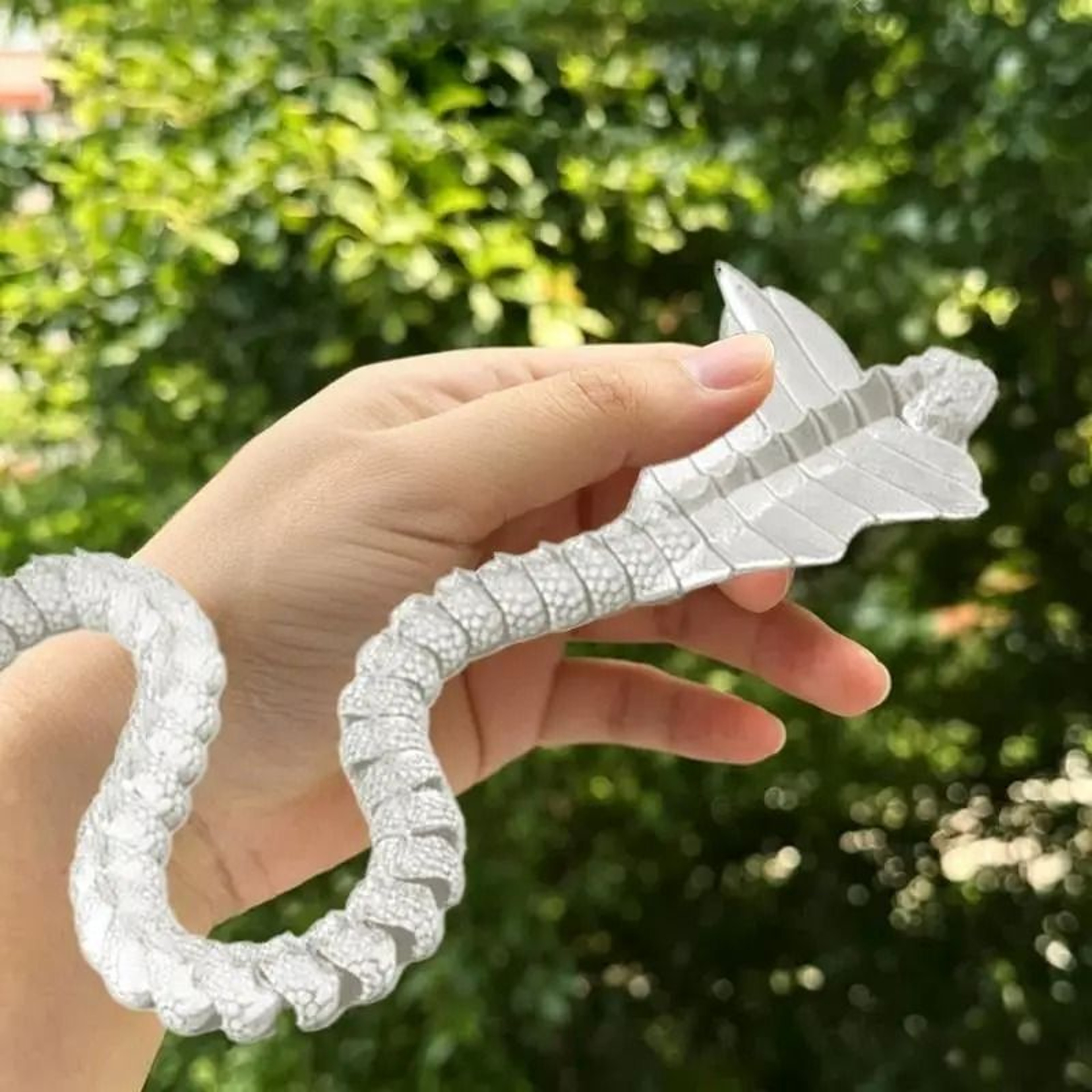 3D Printed Articulated Serpent Dragon Snake Figurine 5