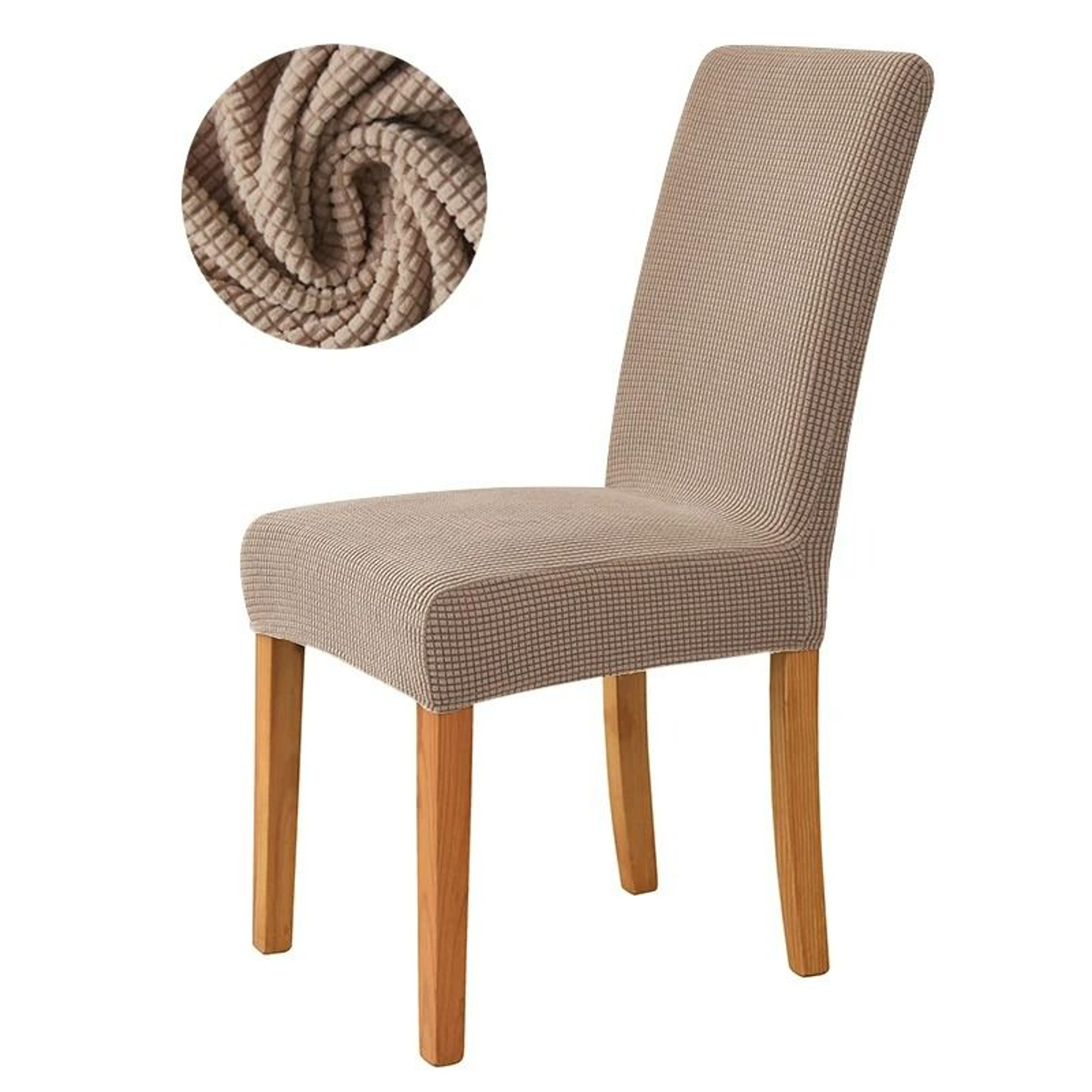 Jacquard Fabric Stretch Dining Chair Seat Cover 9