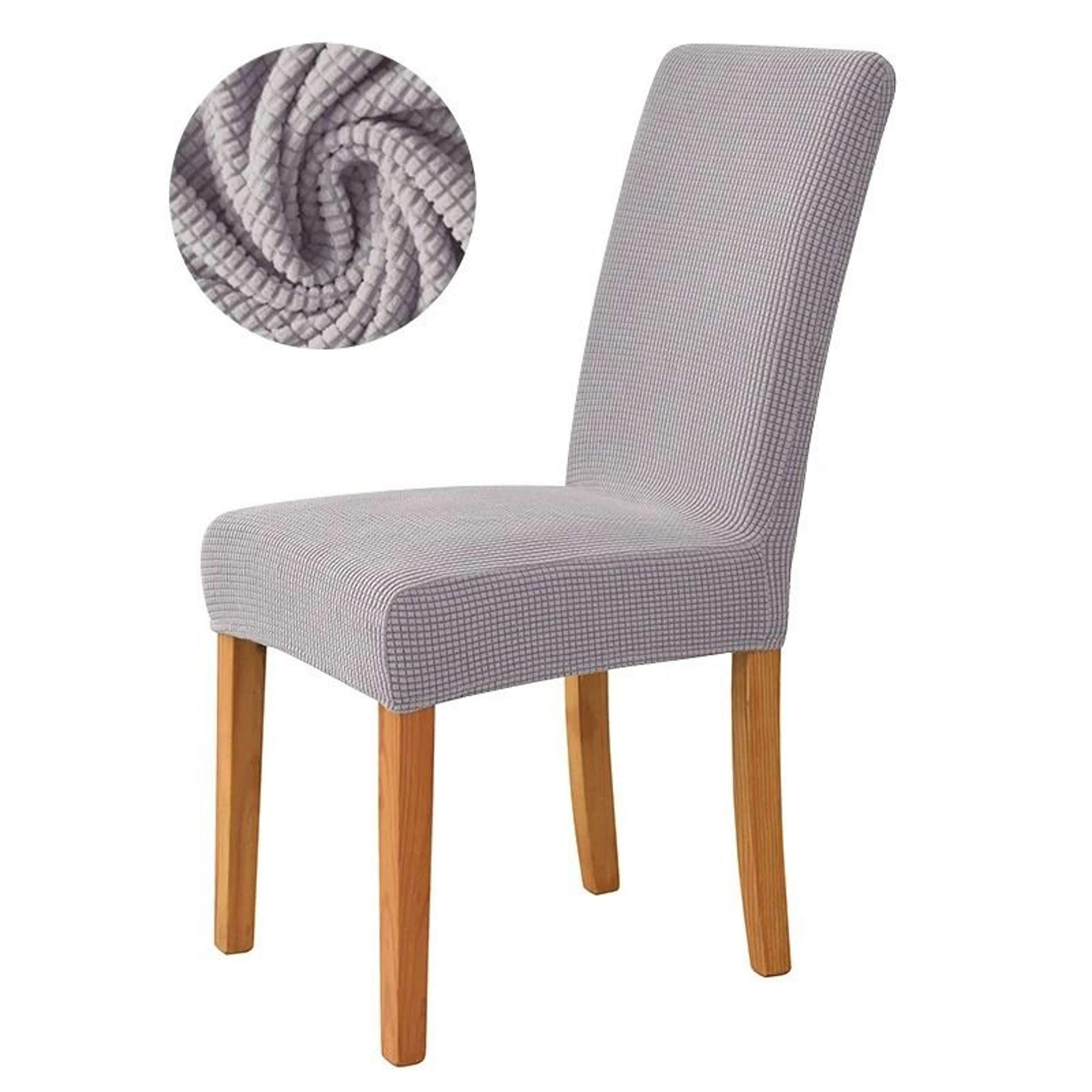 Jacquard Fabric Stretch Dining Chair Seat Cover 11